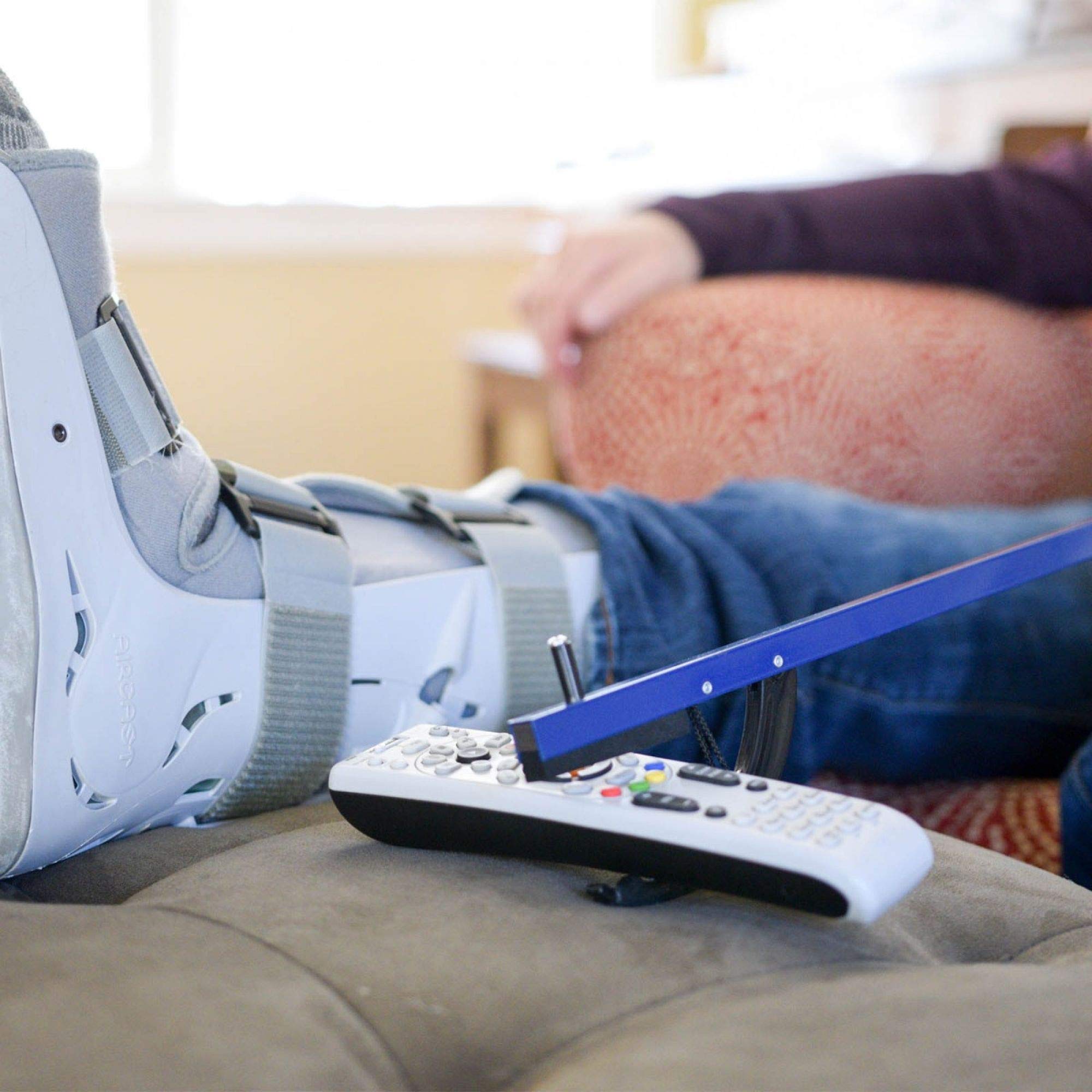 Sammons Preston Reacher, Blue, 26 Inch, Grabber Reacher Tool, Lightweight Trash Picker Grabber & Garden Nabber, Handy Aluminum Picker Up Tool & Reaching Claw, Portable Reaching Assist & Dressing Tool