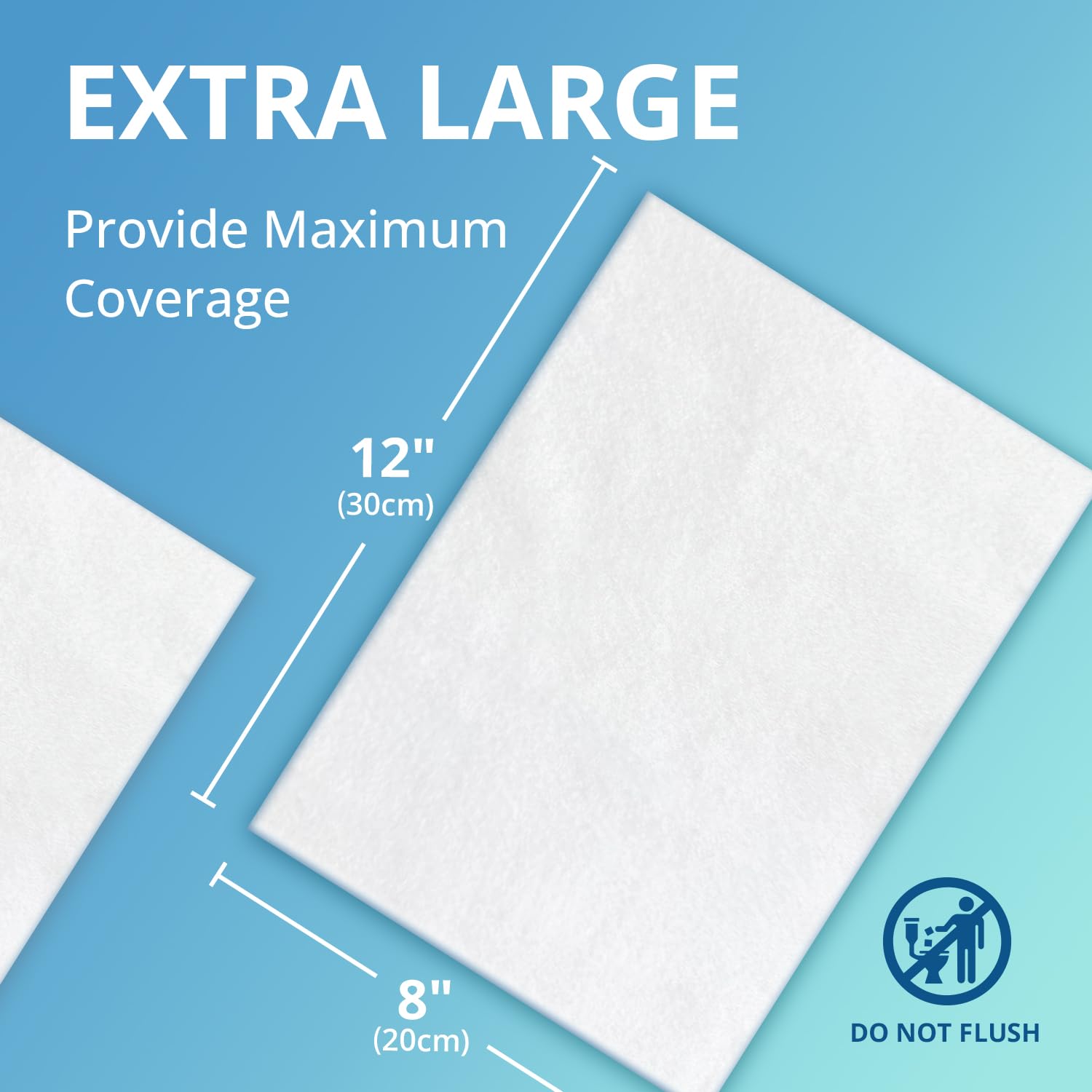 WhyWorry Ultra Thick Bathing Wipes for Adults Rinse Free, Large Body Wipes for Women, Men, Elderly Care & Cleaning, 8" x 12" Disposable Shower Washcloths for Gym & Camping, Fresh Scent, 50 Count