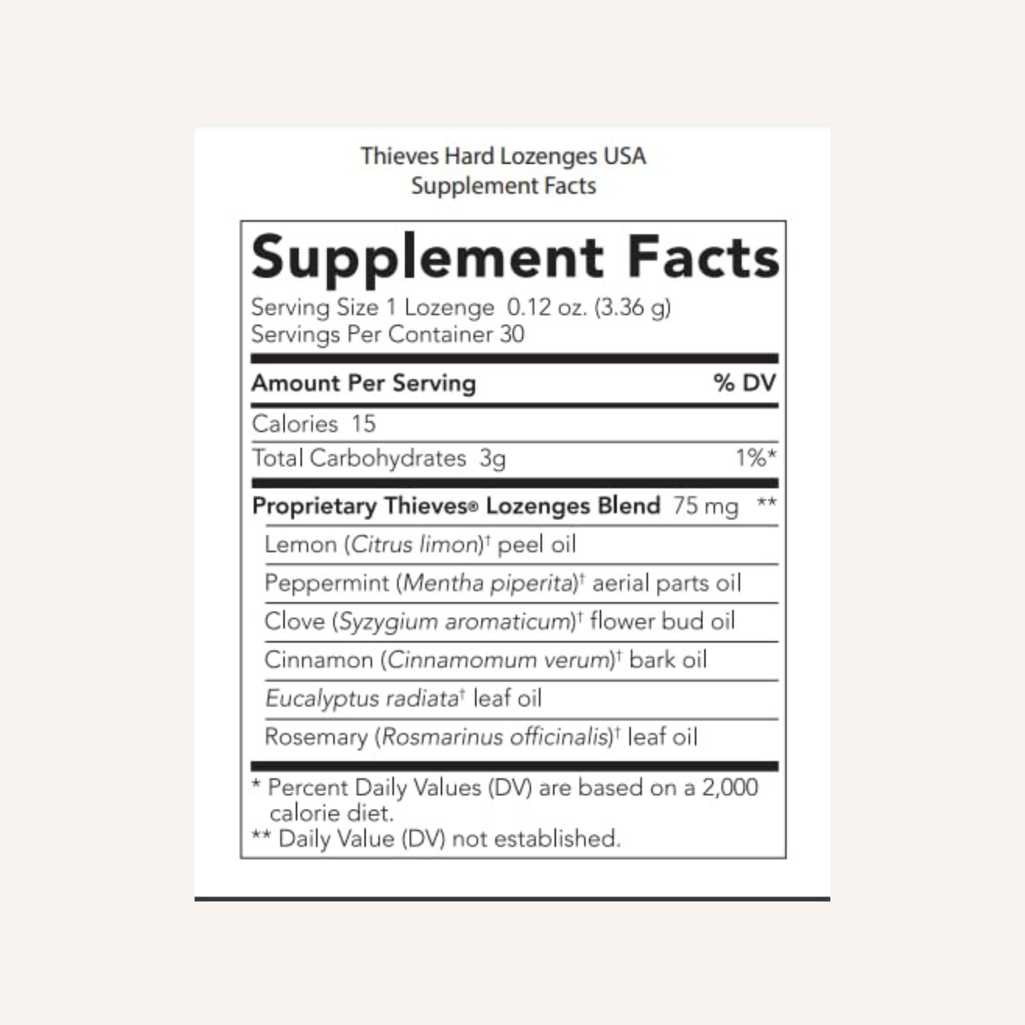 Thieves Hard Lozenges 30 ct (2 Packages) by Young Living Essential Oils