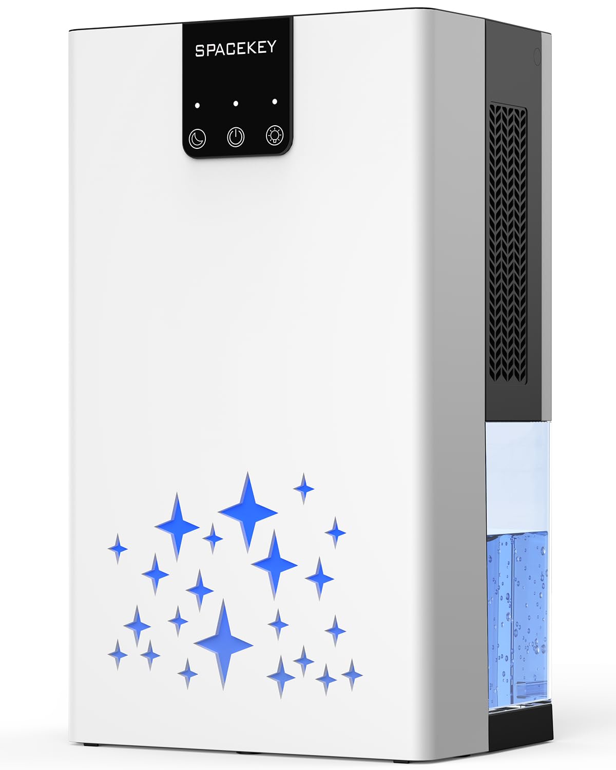 Dehumidifier, 95 OZ Water Tank Dehumidifiers for Home, 1000 sq. ft. Dehumidifier for Basement Bathroom Bedroom with Auto Shut Off, 7 Colors LED Light, Quiet Dehumidifiers with Sleep Mode, White