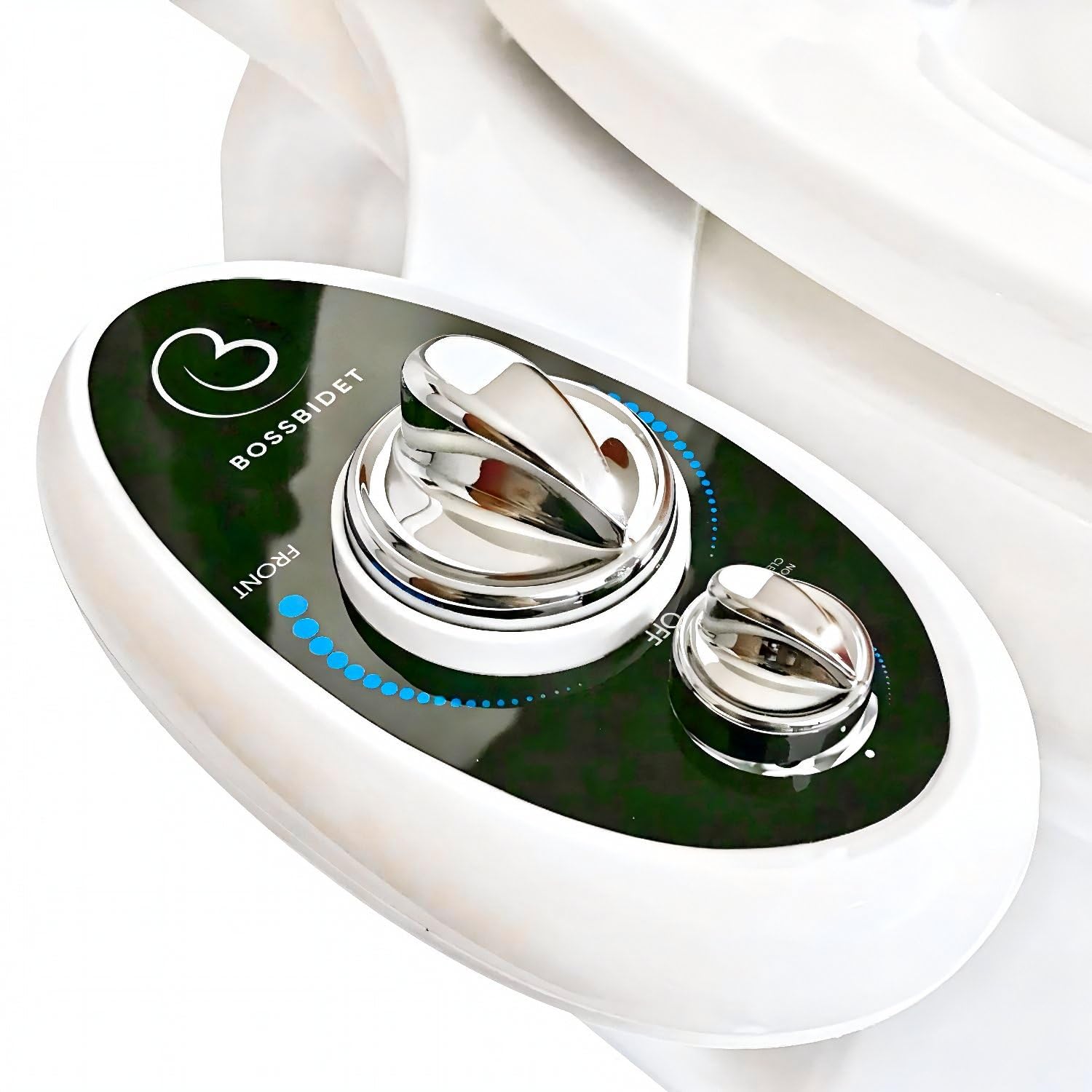 BossBidet, Luxury Bidet Toilet Seat Accessory - Water Sprayer Attachment to Clean Your Rear End. For Men, Women, Children - Non-Electric, Dual Nozzles, Aesthetic Design - Home & Bathroom Accessories