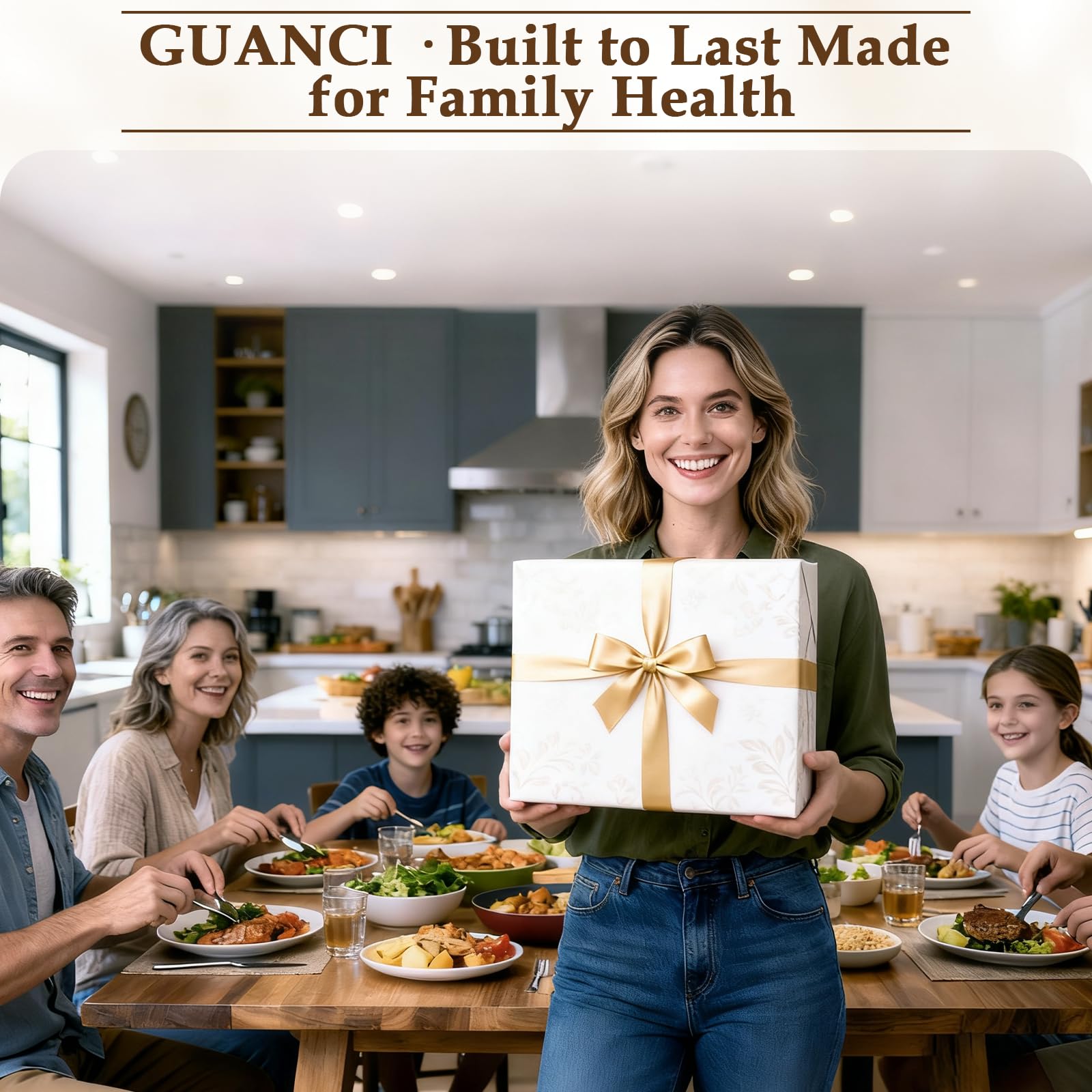 GUANCI Cutting Board for Kitchen, Stainless Steel Cutting Board Double Sided for Chopping Meat/Vegetables, Stainless Steel/Wheat Straw PP, Kitchen Gifts Easy to Clean Large 16”×11”