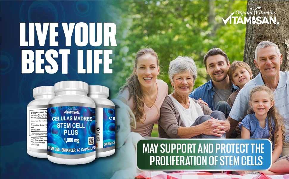 VITAMISAN 10 Bottles Celulas Madres Stem Cell Plus Capsules