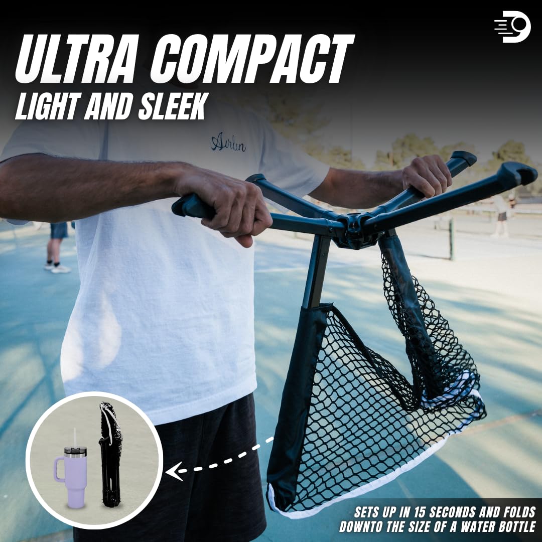 Dinkaroo™ Mini Portable Practice Pickleball Net – Pop-Up Practice Net for Dinks, Volleys & Warm-Ups – Lightweight, Compact, and Travel-Ready (Patent Pending)