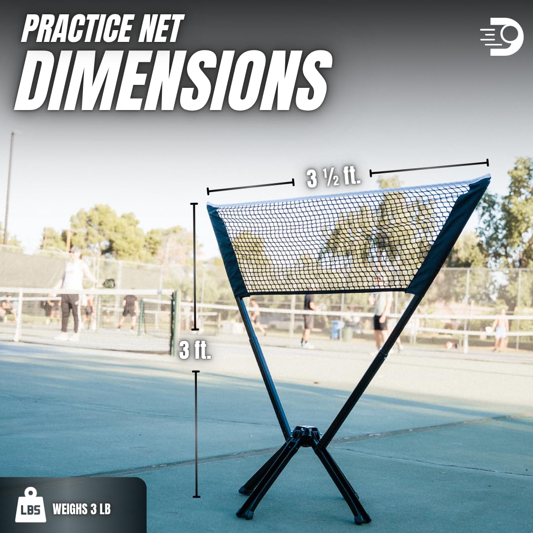 Dinkaroo™ Mini Portable Practice Pickleball Net – Pop-Up Practice Net for Dinks, Volleys & Warm-Ups – Lightweight, Compact, and Travel-Ready (Patent Pending)