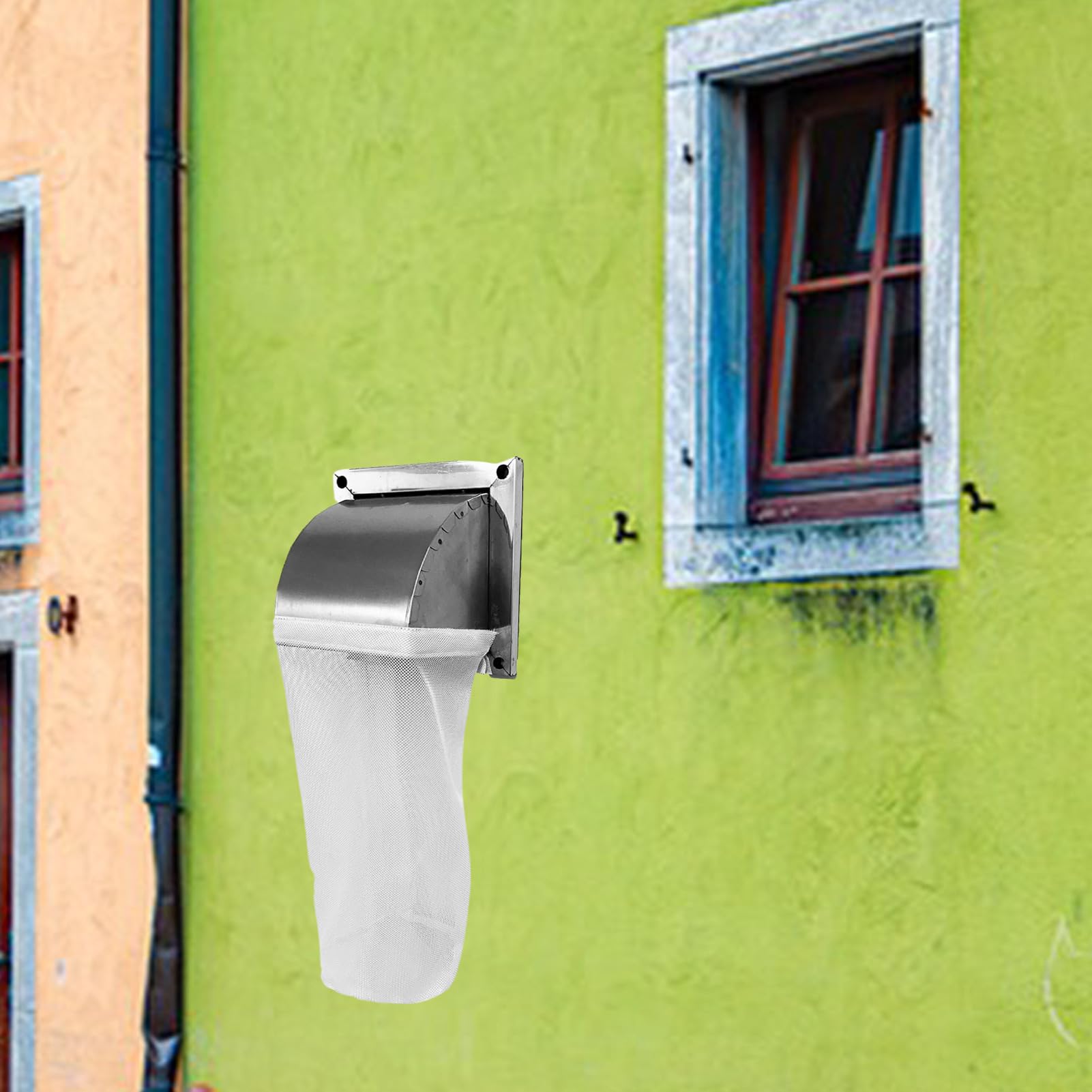 Lint Bag for Dryer Vent, 2 Packs Outdoor Vent Lint Bag Indoor Vent Lint Trap Dryer Vent Lint Bags Lint Traps Lint Dust Bag Dryer Vents Capturing Lint and Dust Dryer Lint Cover White (White)