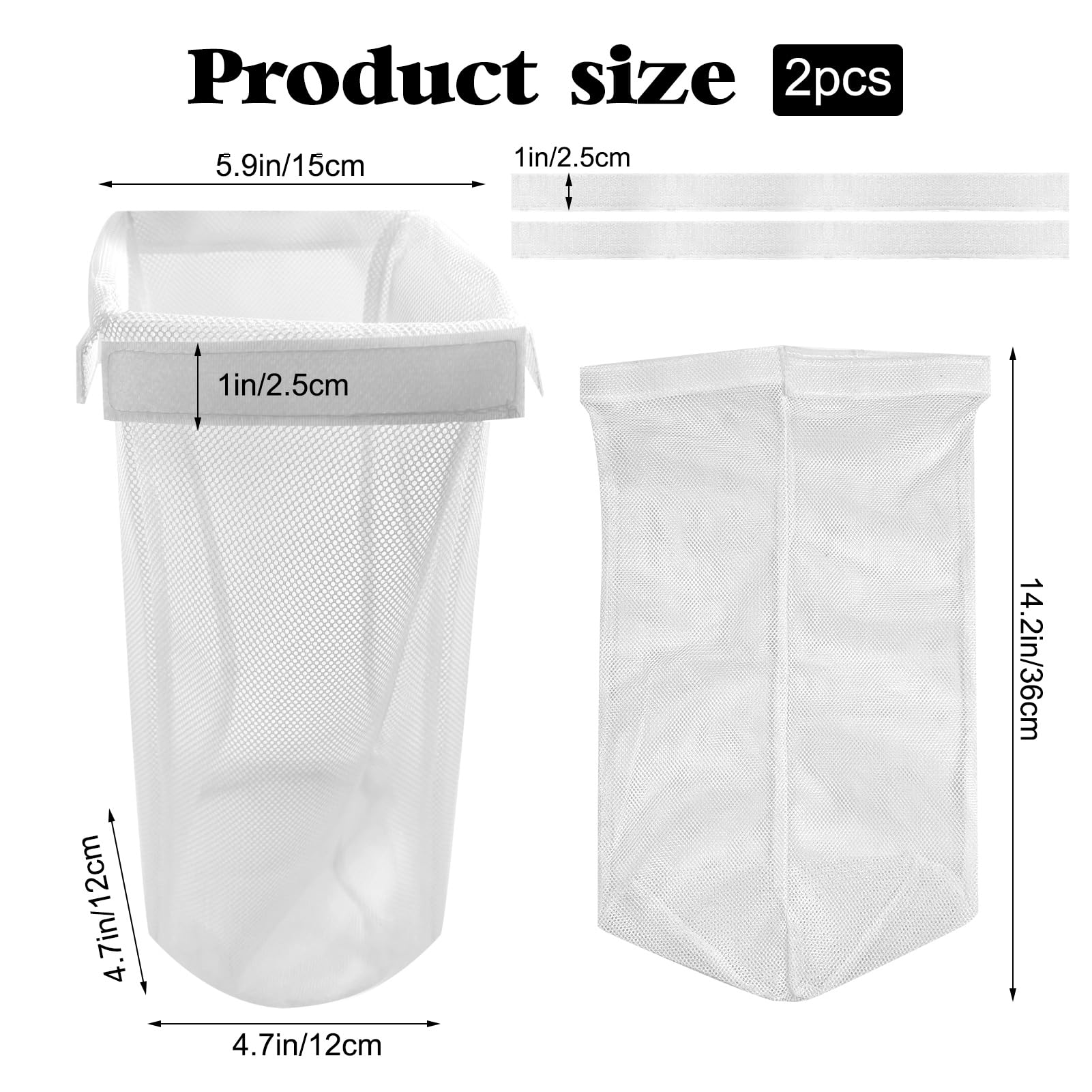 Lint Bag for Dryer Vent, 2 Packs Outdoor Vent Lint Bag Indoor Vent Lint Trap Dryer Vent Lint Bags Lint Traps Lint Dust Bag Dryer Vents Capturing Lint and Dust Dryer Lint Cover White (White)