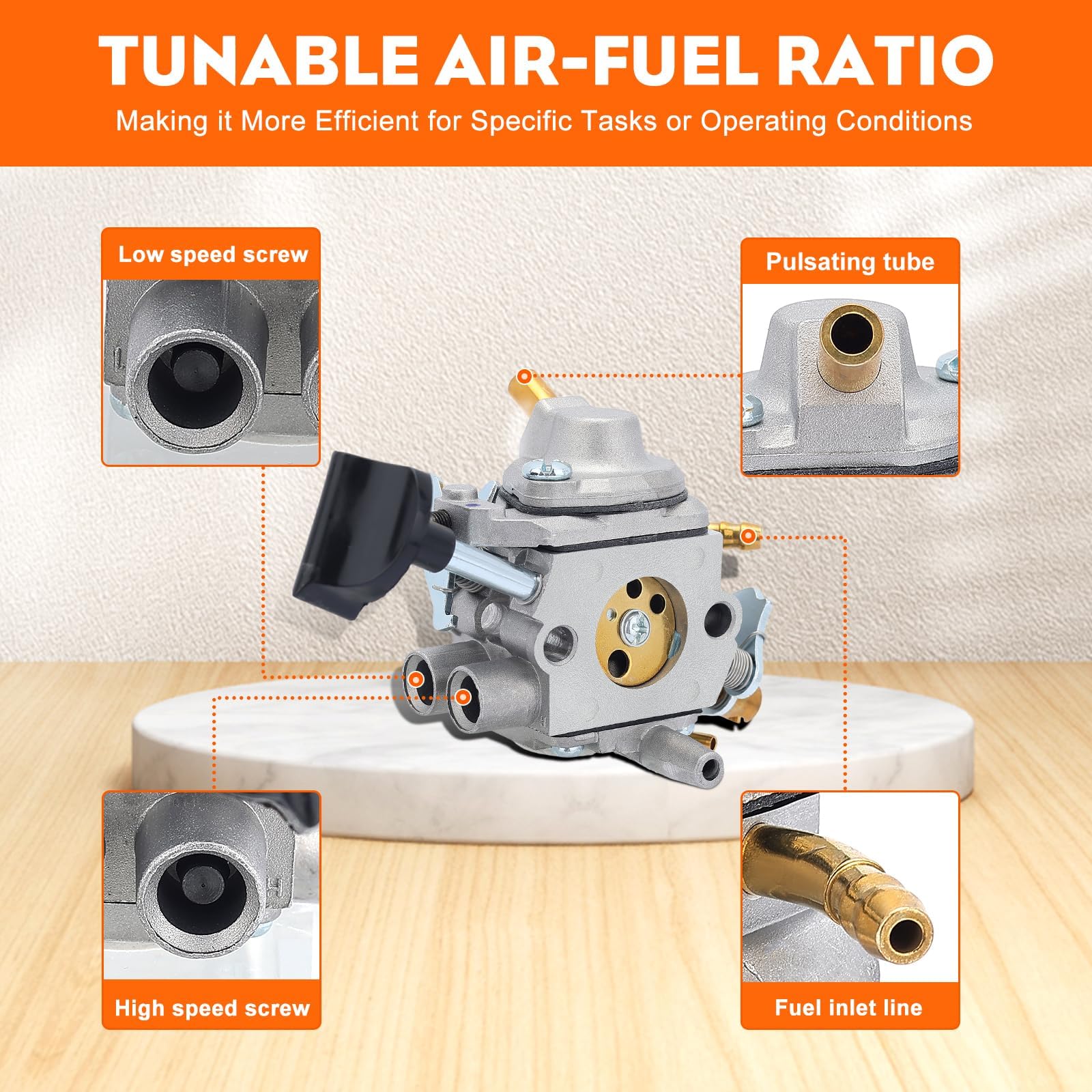 Hipa BR600 BR550 Carburetor Kit for S-tihl BR500 BR 600 550 Backpack Leaf Blower Parts 4282-120-0606 4282-120-0607 4282-120-0608 Zama C1Q-S183