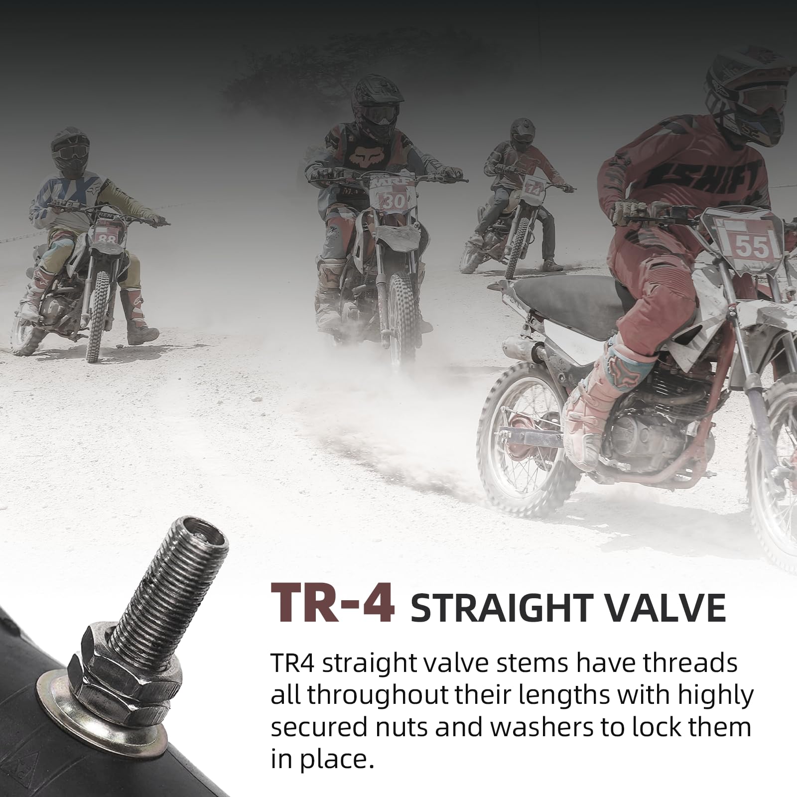 (2-Pack) 2.50/2.75-17”（70/100-17） Motorcycle Inner Tubes - Compatible with Honda, Coolster, TaoTao, 110cc, 125cc, and 140cc, Dirt Bikes, Moped, and Scooters and More