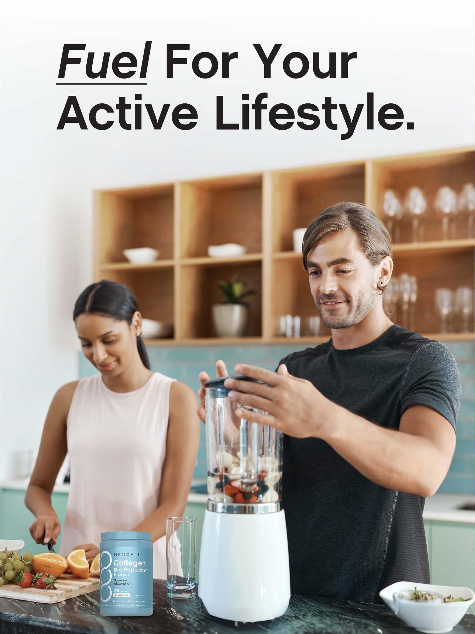 NeoCell Collagen Bio-Peptides Powder | 10oz | Super Hair, Skin, and Nails | Superior Absorption | Grassfed Protein Supplement | Advanced with 18 Essential Amino Acids