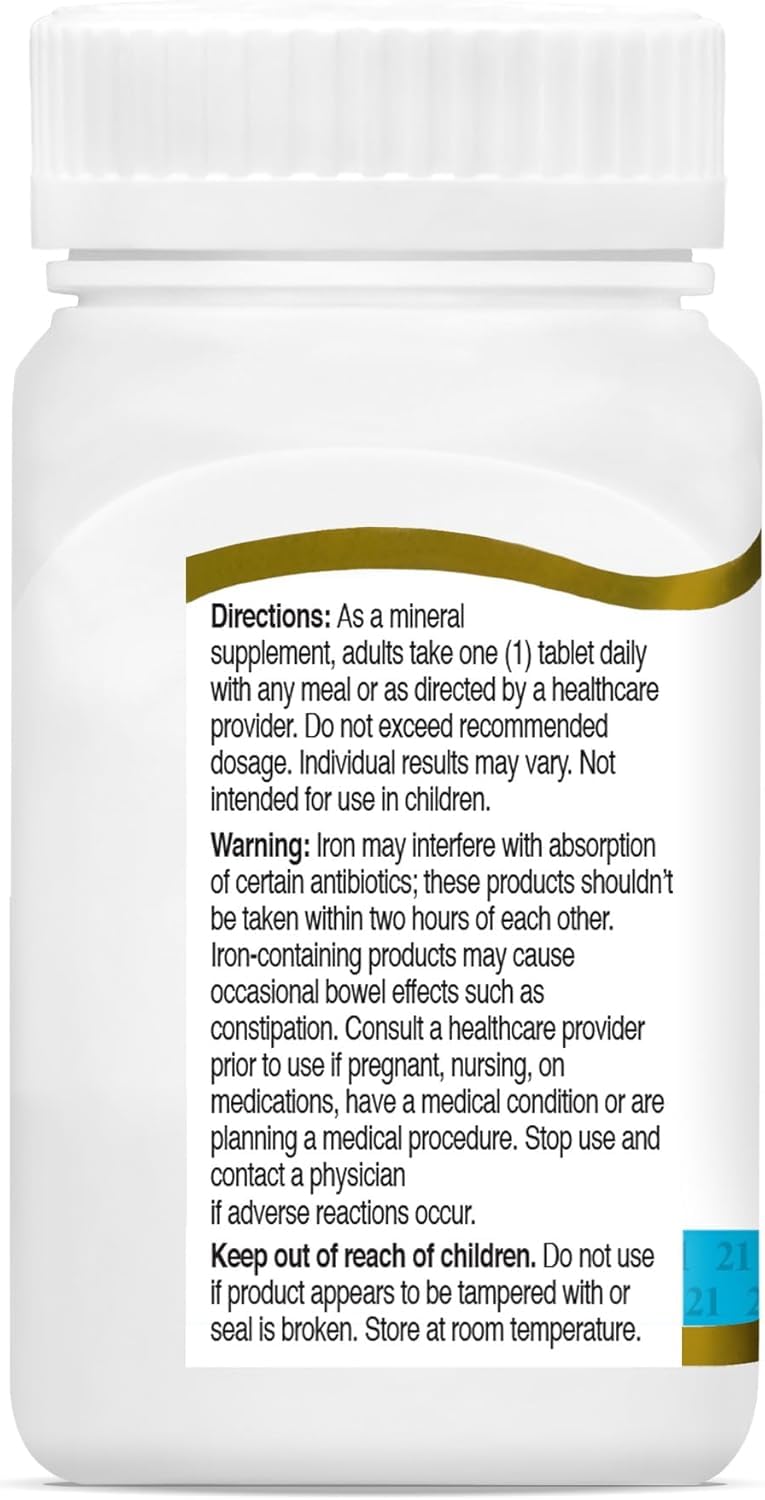 21st Century Slow Release Iron Tablets, 60 Count (Pack of 3)