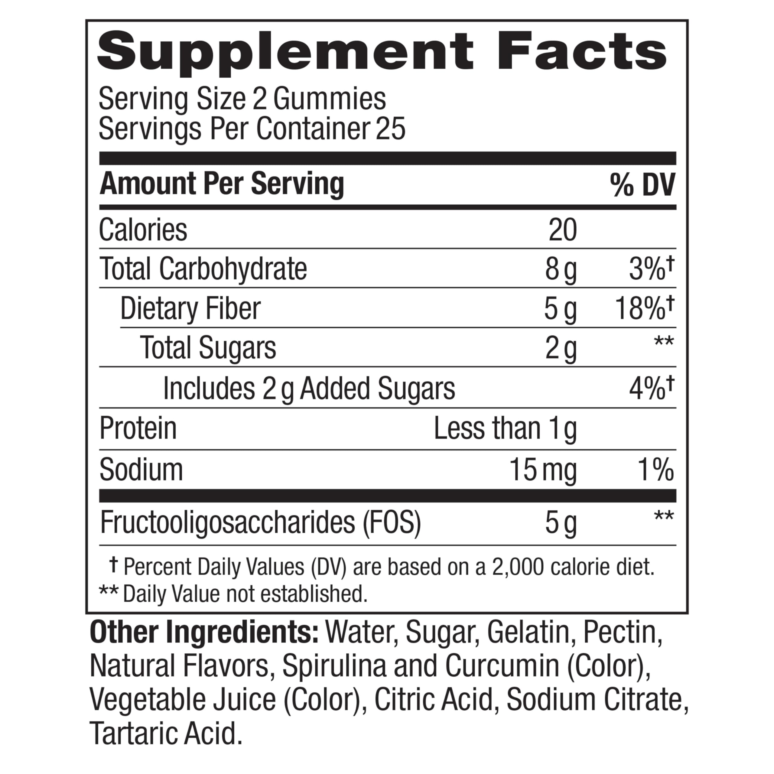OLLY Fiber Gummy Rings, 5g Prebiotic Fiber, FOS (Fructo-oligosaccharides), Digestive Support, Berry Melon 50ct