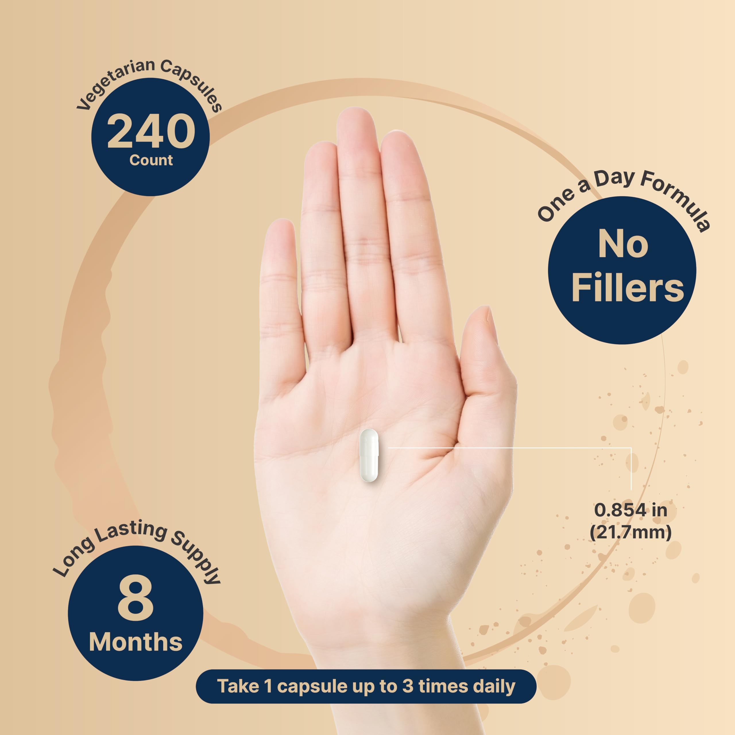 Naturebell Pure Magnesium Glycinate 500mg, 240 Veggie Capsules | 100% Chelated & Purified – 3rd Party Tested, Vegan Friendly, Non-GMO