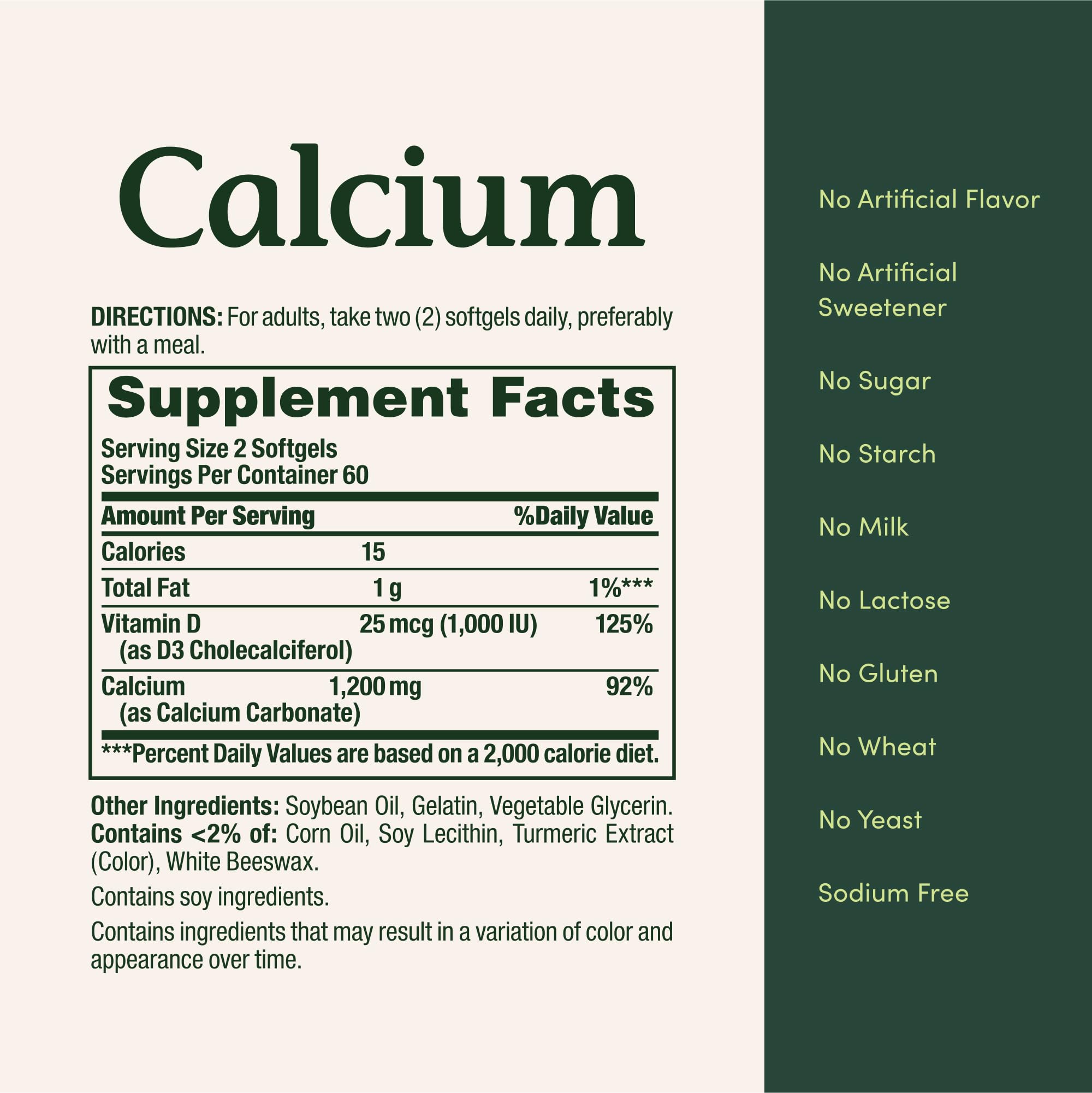 Nature’s Bounty Calcium 1200 mg with Vitamin D3, Bone Health & Immune Support, Vitamin D3 1000 IU, 220 Softgels