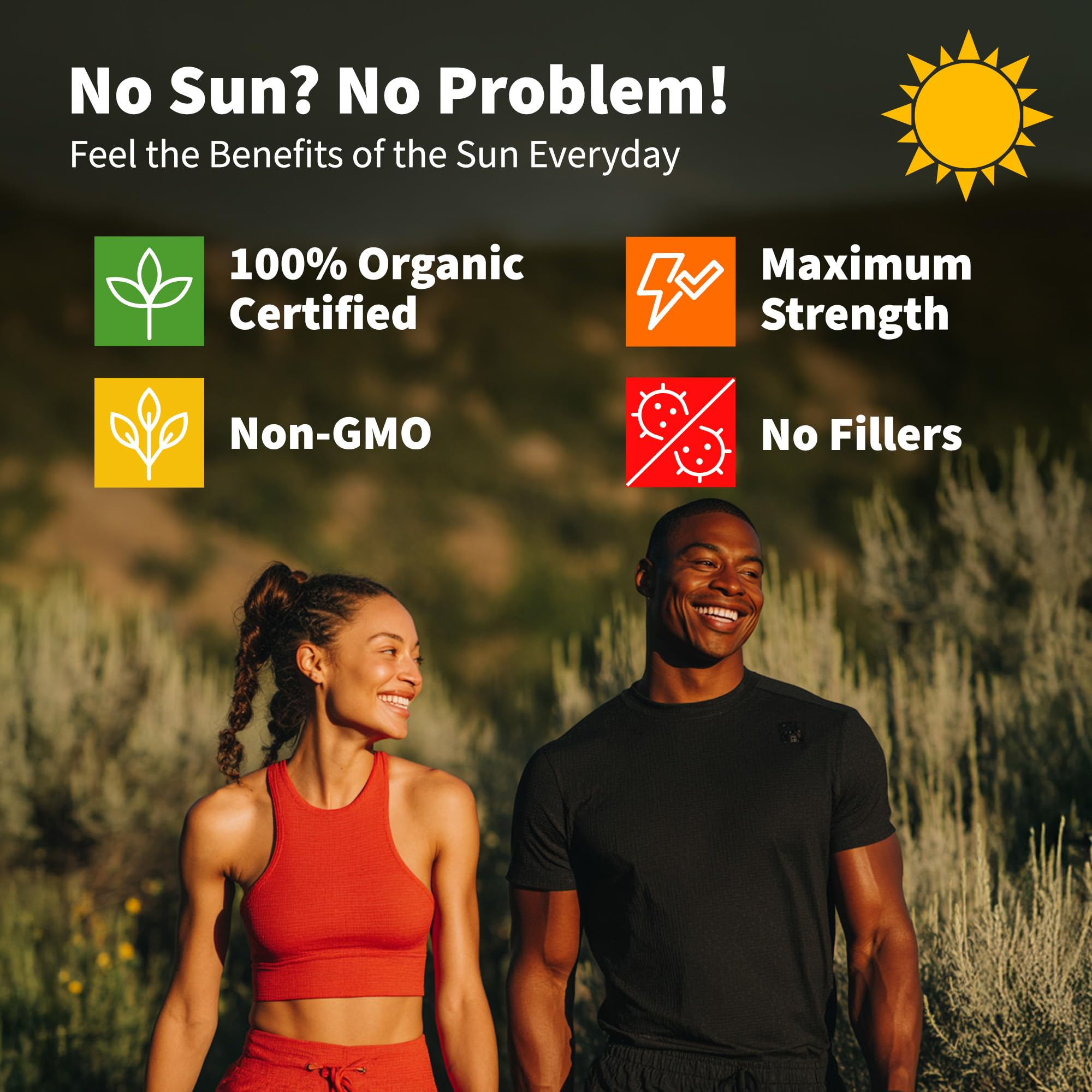 (2 Pack) Organic Vitamin D3 K2 Drops 5000 IU with MCT Oil Omega 3 - Maximum Strength Liquid D3 with No Fillers, Non-GMO for Faster Absorption, Immune Support (Strawberry, 2 Fl Oz)