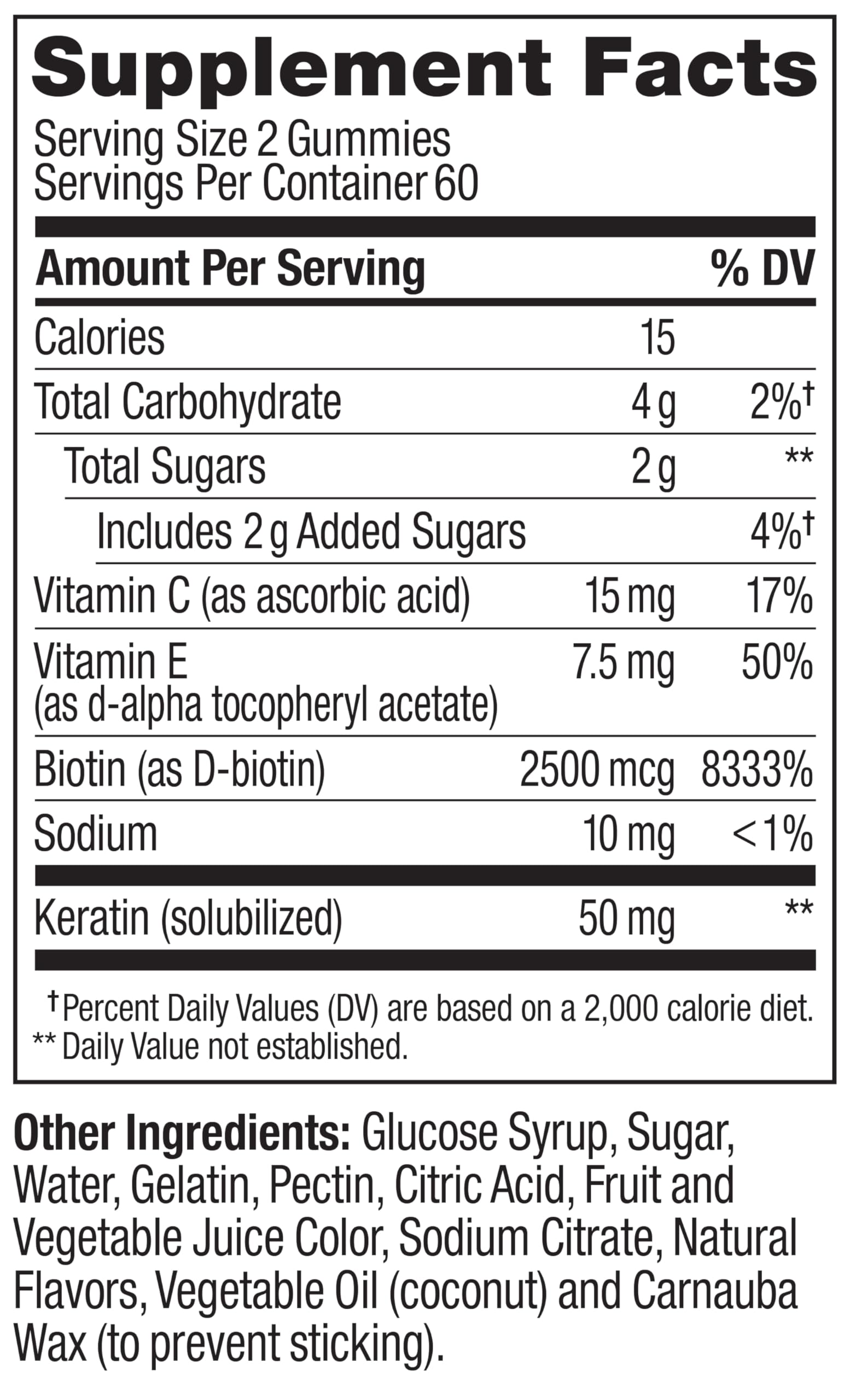 OLLY Undeniable Beauty Gummy, for Healthy Hair, Skin & Nails,* Biotin, Vitamins C & E, Keratin, Chewable Supplement, Grapefruit Flavored, 60 Day Supply - 120 Count