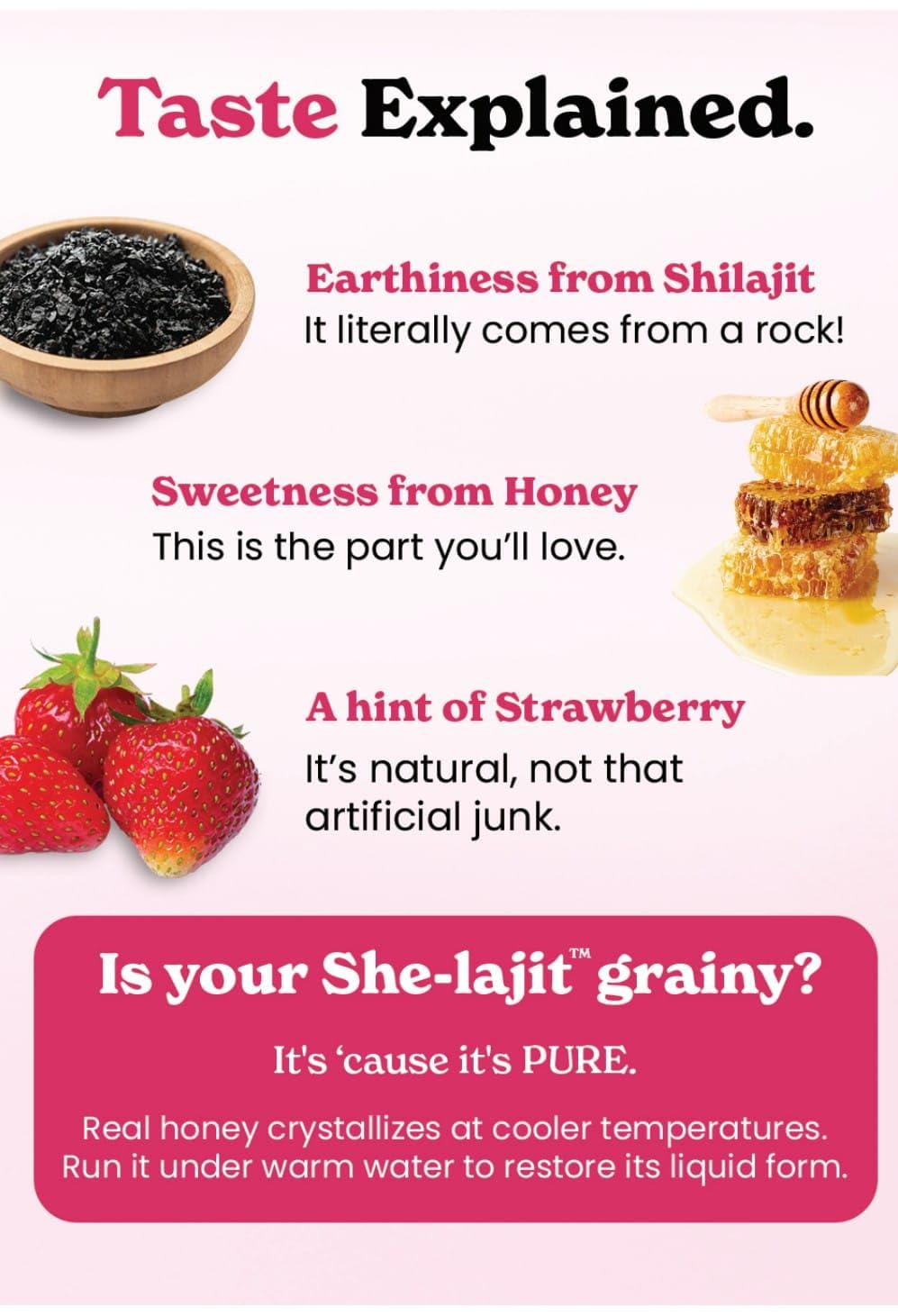 BetterAlt SHE-Lajit Strawberry Honeysticks|Shilajit for Women with Shatavari & Saffron for hormonal Balance & Energy Boost|Tasty Shilajit Honeysticks with Goodness of Pure Himalayan Shilajit|30 Sticks