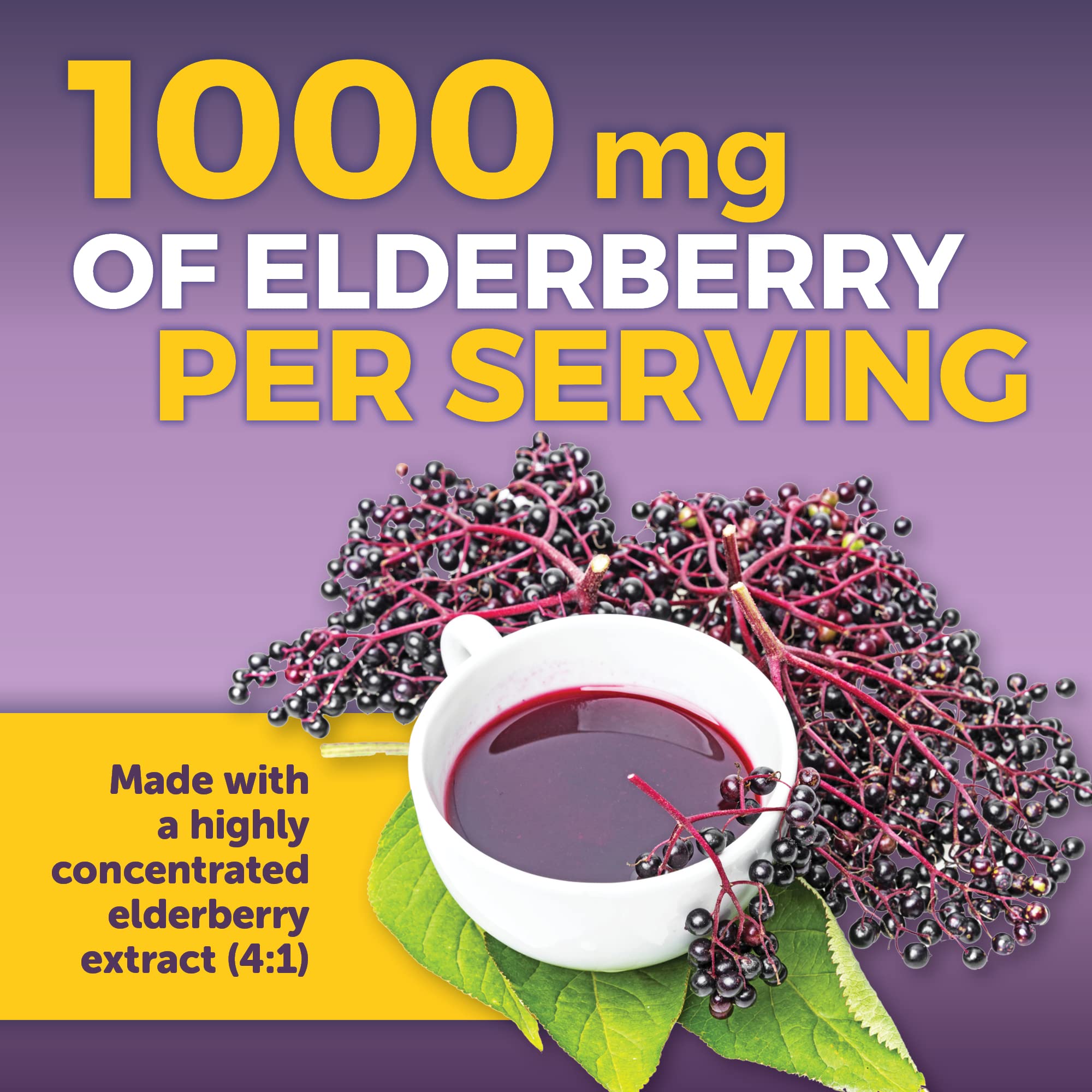 Viva Naturals Elderberry with Vitamin C and Zinc for Adults - 5 in 1 Sambucus Black Elderberry Capsules with Vitamin D3 5000 IU Immunity Supplement, Sambucus Elderberry Immune Support Supplement