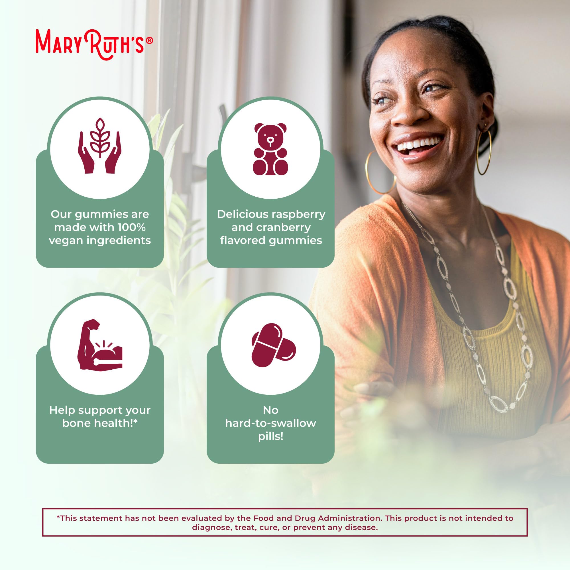 MARYRUTH'S Multivitamin Gummies for Women Ages 14+ | Immune Support | Hair & Skin Health | Reproductive Health | Vitamin A C D E B6 B12 Biotin Zinc Iodine | Organic | Vegan | Non-GMO | 60 Count