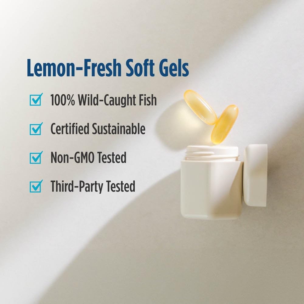 Nordic Naturals Ultimate Omega-D3, Lemon Flavor - 90 Soft Gels - 1280 mg Omega-3 + 1000 IU Vitamin D3 - EPA & DHA - Promotes Brain, Heart, & Immune Health - 45 Servings