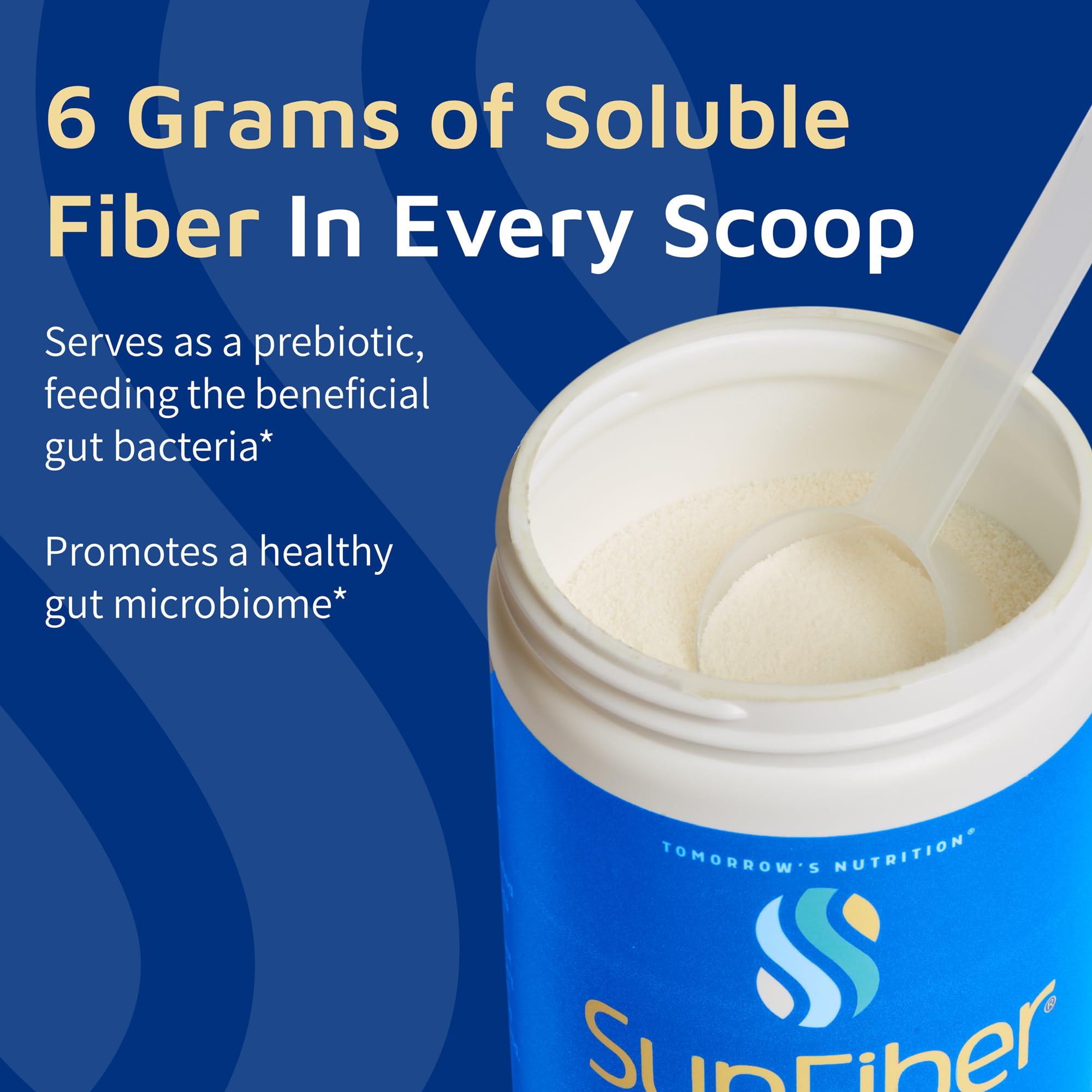 Tomorrow's Nutrition, Sunfiber, Prebiotic Fiber Supplement for Digestive Health, Low FODMAP, Gluten-Free, Unflavored, 30 Servings
