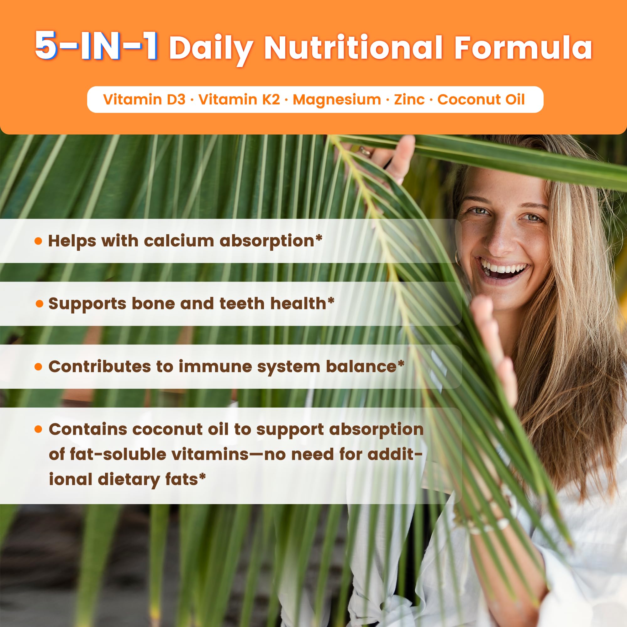 VEV Vitamin D3 K2 10,000 IU Magnesium Supplement – with Vitamin D and K (MK-7), Magnesium Glycinate & Malate, Zinc Citrate – 300 Softgels for Energy, Bone & Muscle Support