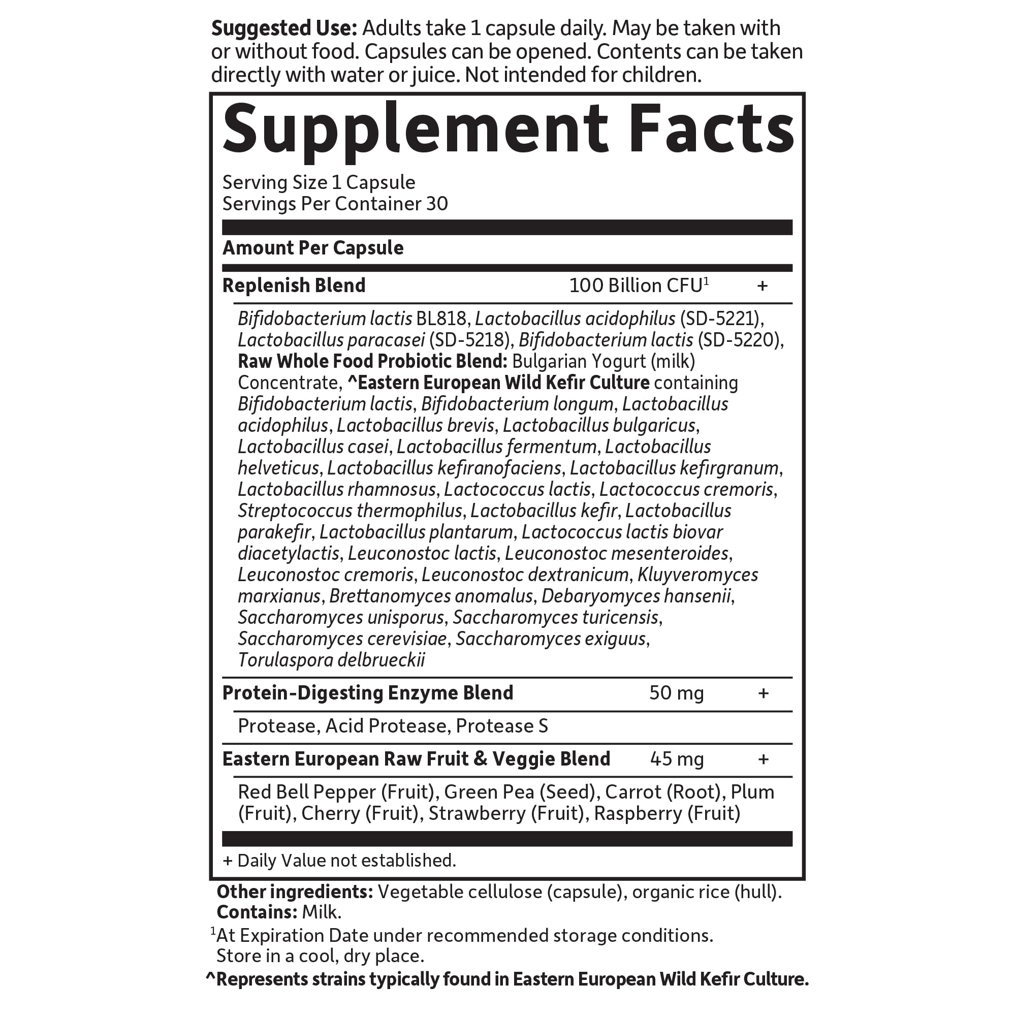 Garden of Life Raw Probiotics for Women and Men with Digestive Enzymes, 100 Billion CFU, Clinically Studied Strains, Shelf Stable, 30 Capsules