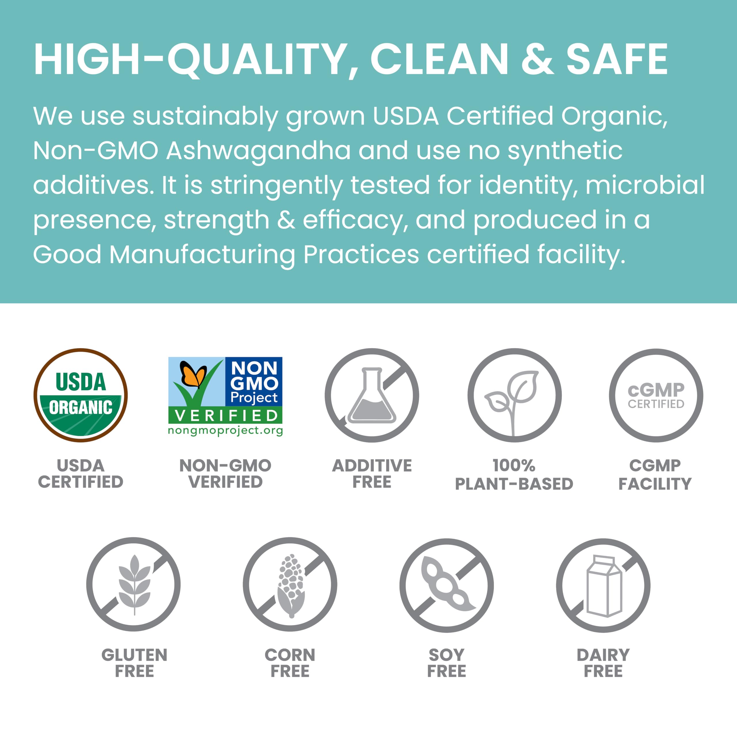 Himalaya Organic Ashwagandha Root, 30 Day Supply - Herbal Adrenal Support Supplements for Stress Relief and Energy Support - USDA Organic, Non-GMO, Vegan, Gluten Free, No Additives, 670 mg, 30 Caplets