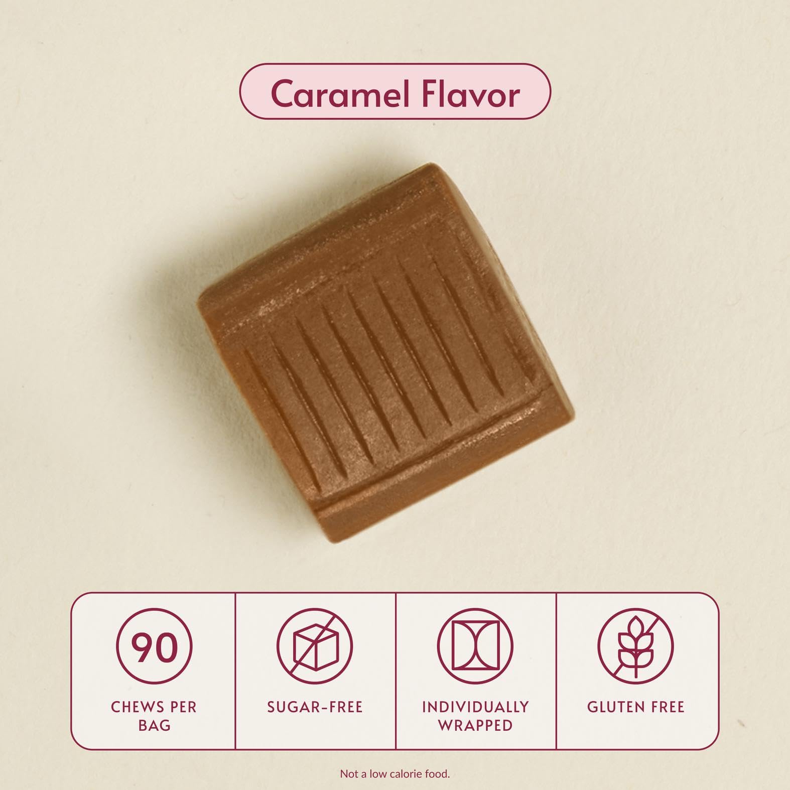 Bariatric Advantage Calcium Citrate Chewy Bites 500 mg - Highly Absorbable & Digestible - Vitamin D3 - Easily Chewable Calcium Supplement - Caramel Flavor - 90 Count