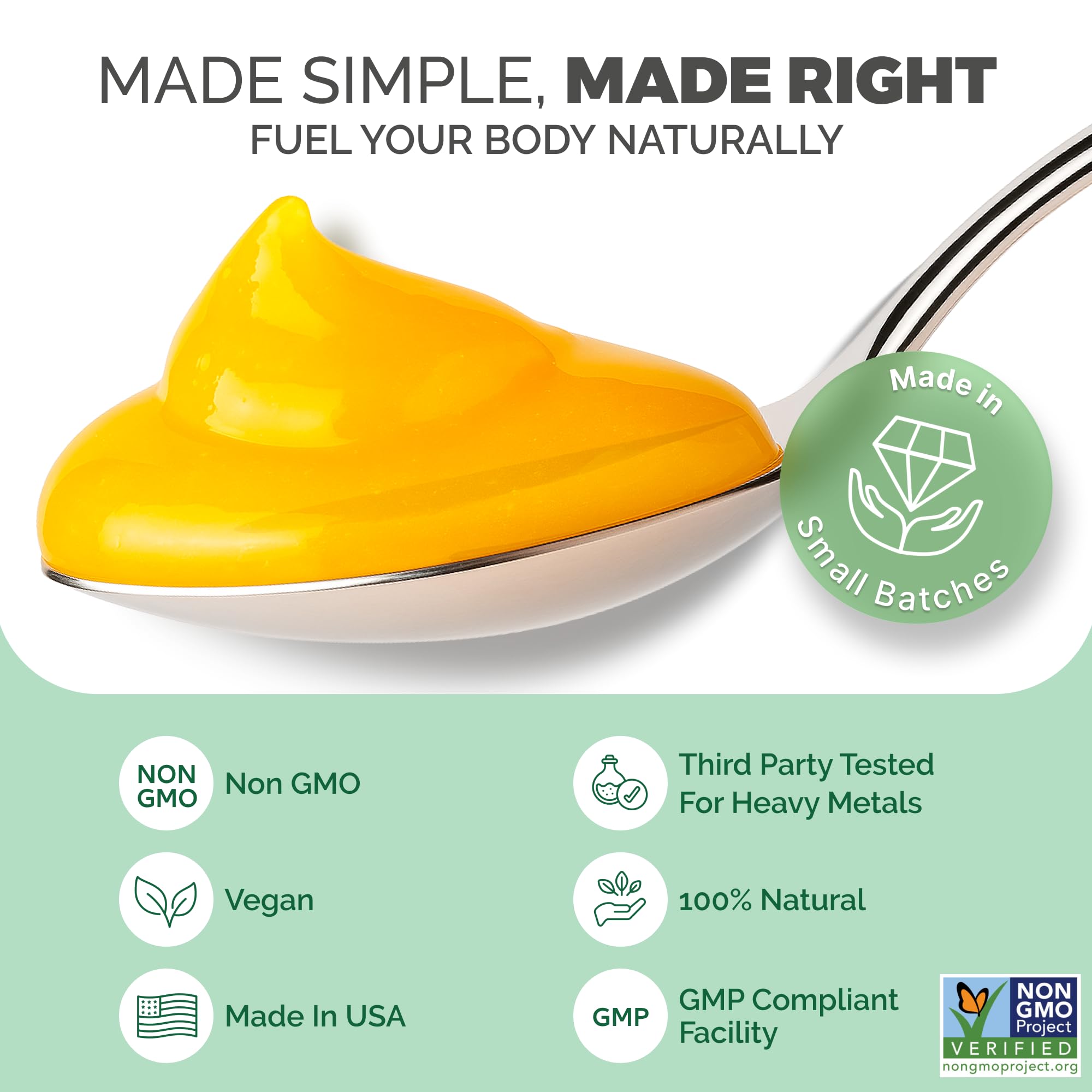 EverSmith Organics - Wildcrafted Irish Sea Moss Gel | Made in USA | Rich in Vitamins & Minerals | Sea Moss Gel Raw | Nutritional Supplement | Mango Pineapple (1 Jar)