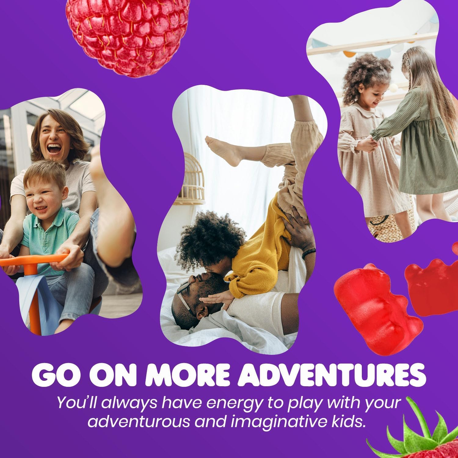 DR. MORITZ Sugar-Free Calm Magnesium Gummies for Kids and Adults - Non-GMO Magnesium Citrate Gummies - Raspberry Flavor - 1-Pack (180 Count)