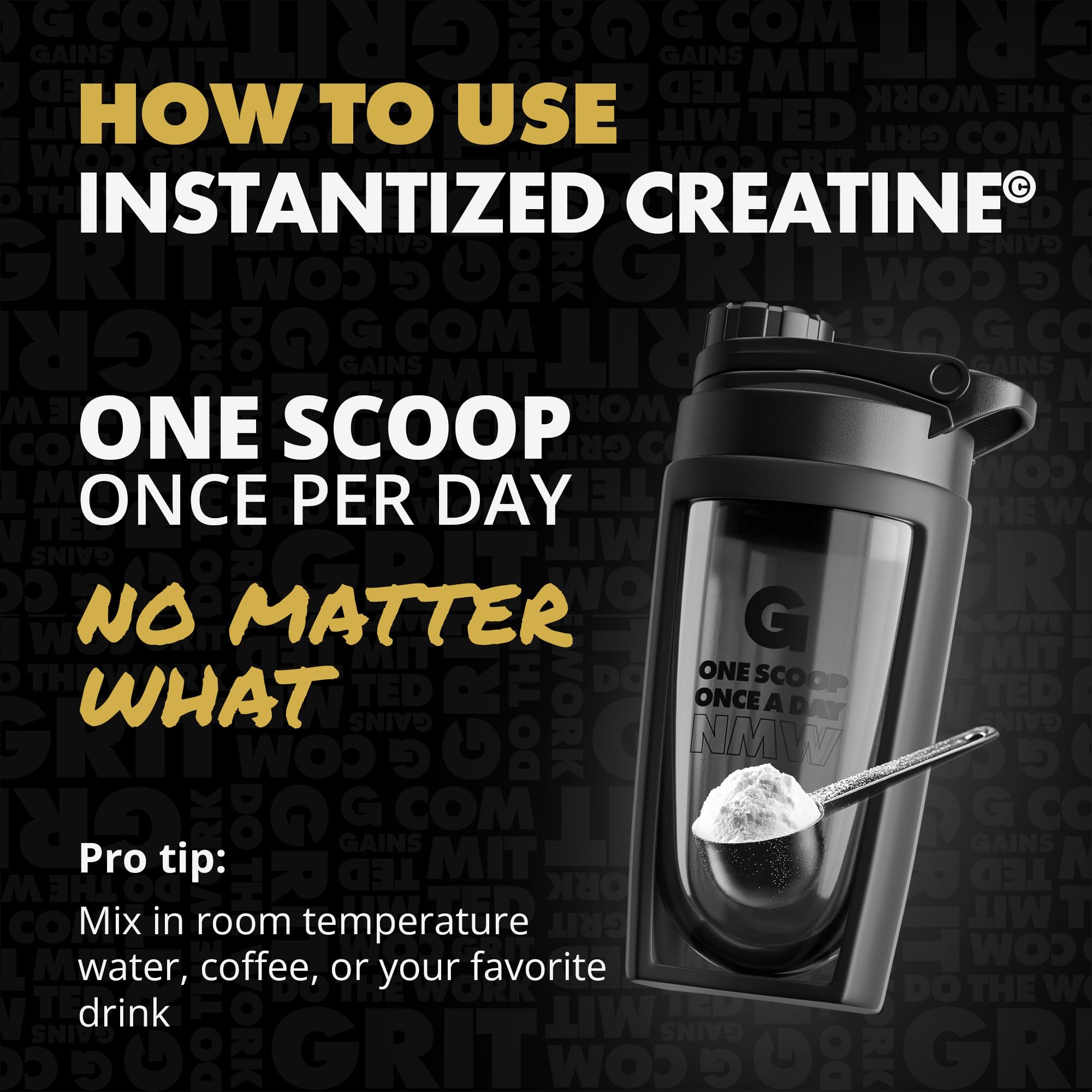 Gains in Bulk Instantized Creatine Monohydrate for Women and Men, Soluble Creatine Powder, Supports Muscle Building, Strength and Performance, Bodybuilding Supplements, Unflavored, 30 Servings