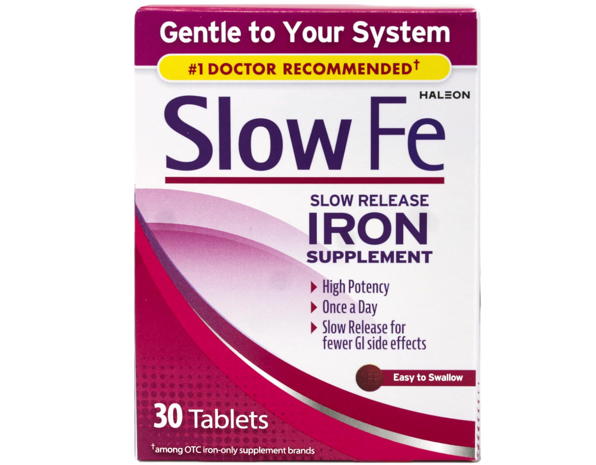 Slow Fe Slow Release Iron Supplement, 30 Tablets (Pack of 2)