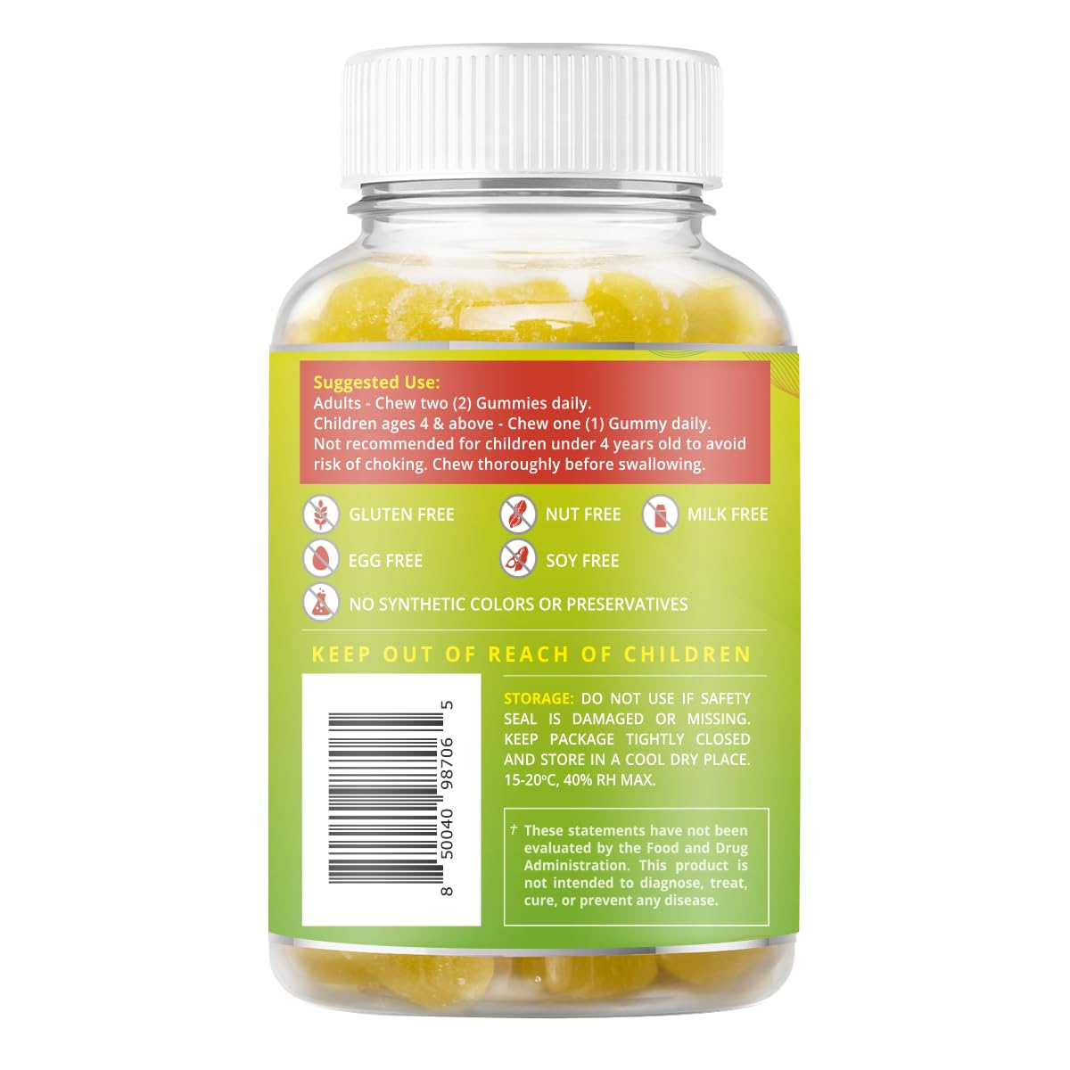 BeLive Magnesium Gummies 200mg - 60 Ct | Magnesium Glycinate Supplements for Relaxation, Stress Relief, and Sleep for Adults & Kids - Tasty and Tangy Pineapple Flavor