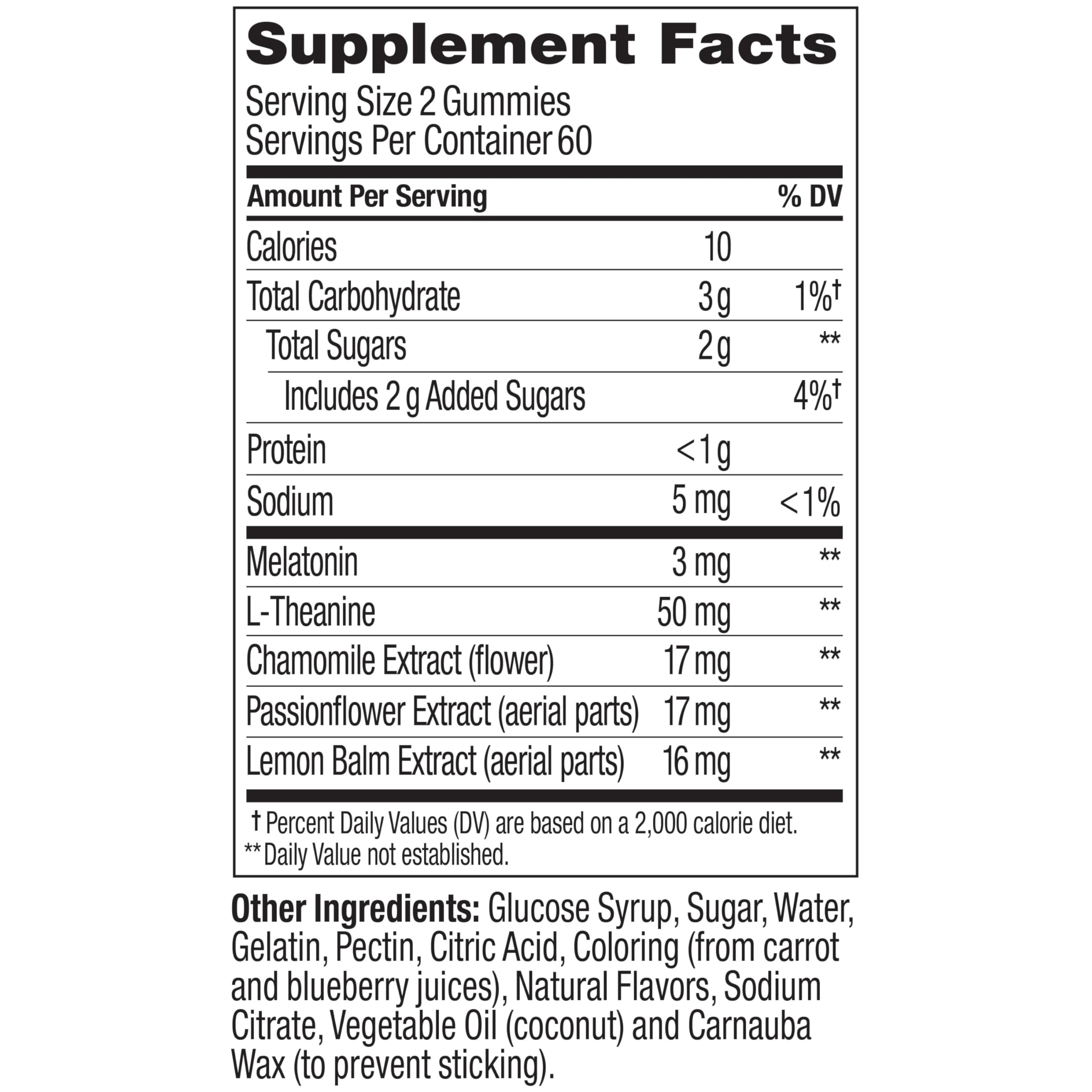 OLLY Sleep Gummy, 3 mg Melatonin, L-Theanine, Chamomile, and Lemon Balm Extracts, BlackBerry Flavor, 60 Day Supply - 120 Count