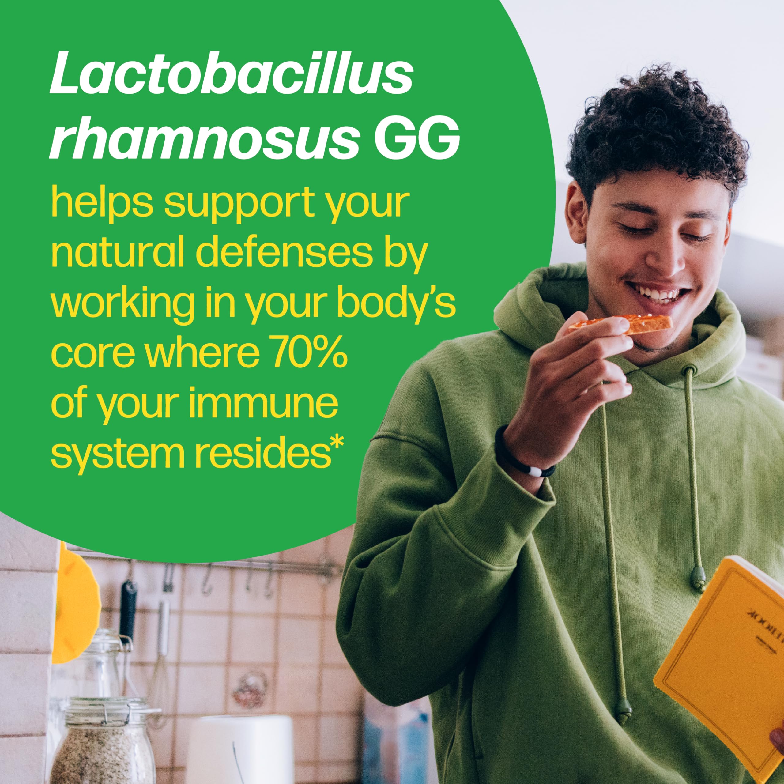 Culturelle Daily Probiotic Capsules For Men & Women, Most Clinically Studied Probiotic Strain, Digestive & Gut Health, Supports Occasional Diarrhea, Gas & Bloating, 1 Month Supply, 30 CT