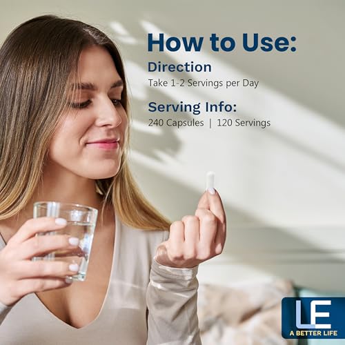 Life Enhancement High Potency 1020 mg Potassium Supplement for Muscle, Brain & Bone Health - No Additives High Absorption Elemental Potassium Supplement, Made in USA (240 Capsules – 120 Servings)