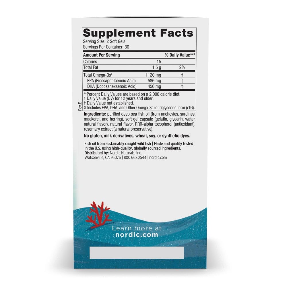 Nordic Naturals Ultimate Omega 2X Teen, Strawberry - 60 Mini Soft Gels - 1120 mg Total Omega-3s with EPA & DHA - Brain Health, Positive Mood, Social Development, Learning - Non-GMO - 30 Servings