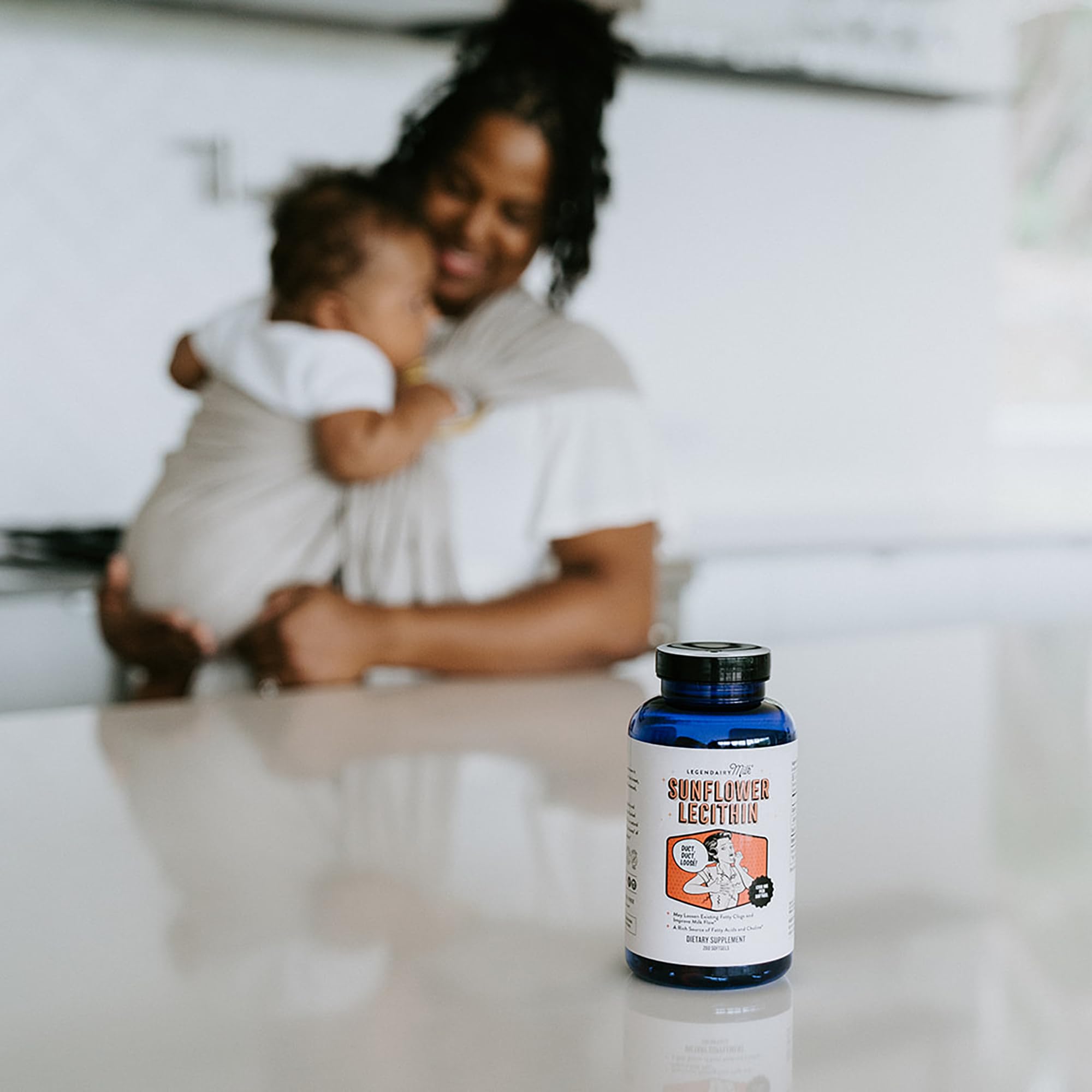 Legendairy Milk Sunflower Lecithin 1200mg, Lactation Support, Sunflower Lecithin Supplement for Clogged Milk Ducts, Made in USA, 200 Softgels