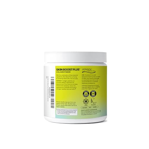 Sparkle Wellness VERISOL Bioactive Hydrolyzed Collagen Peptides | Collagen Powder with Vitamin C & Hyaluronic Acid for Hair, Skin, and Nail Health | Skin Boost Plus (Mixed Berry) [30-Serves]
