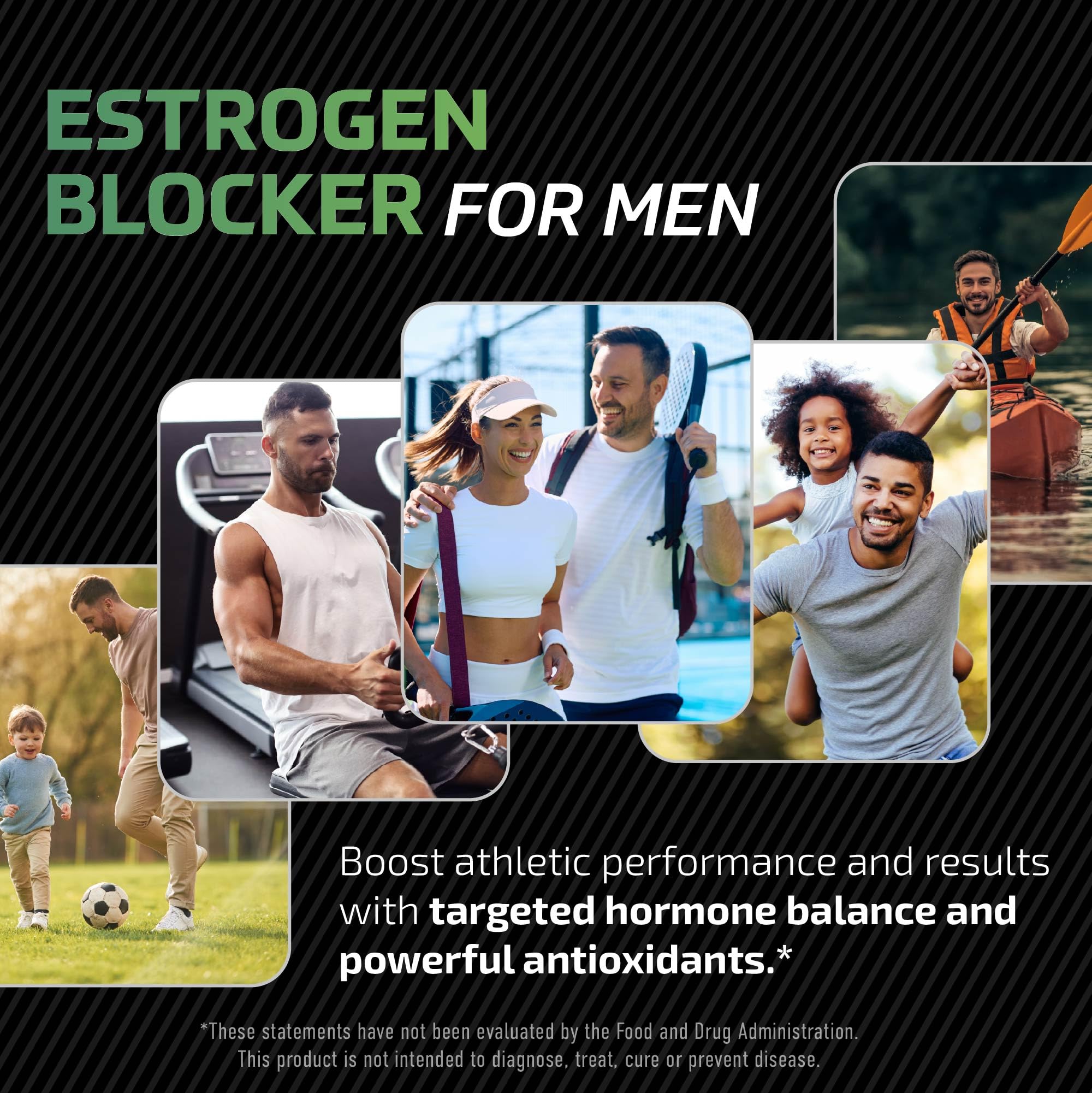 DIM Supplement for Men 300mg | Estrogen Blocker & Aromatase Inhibitor | Extra Strength Men’s Hormone Balance & Fitness Booster with Diindolylmethane Plus CDG & Broccoli Floret | Gluten-Free | 60 Ct
