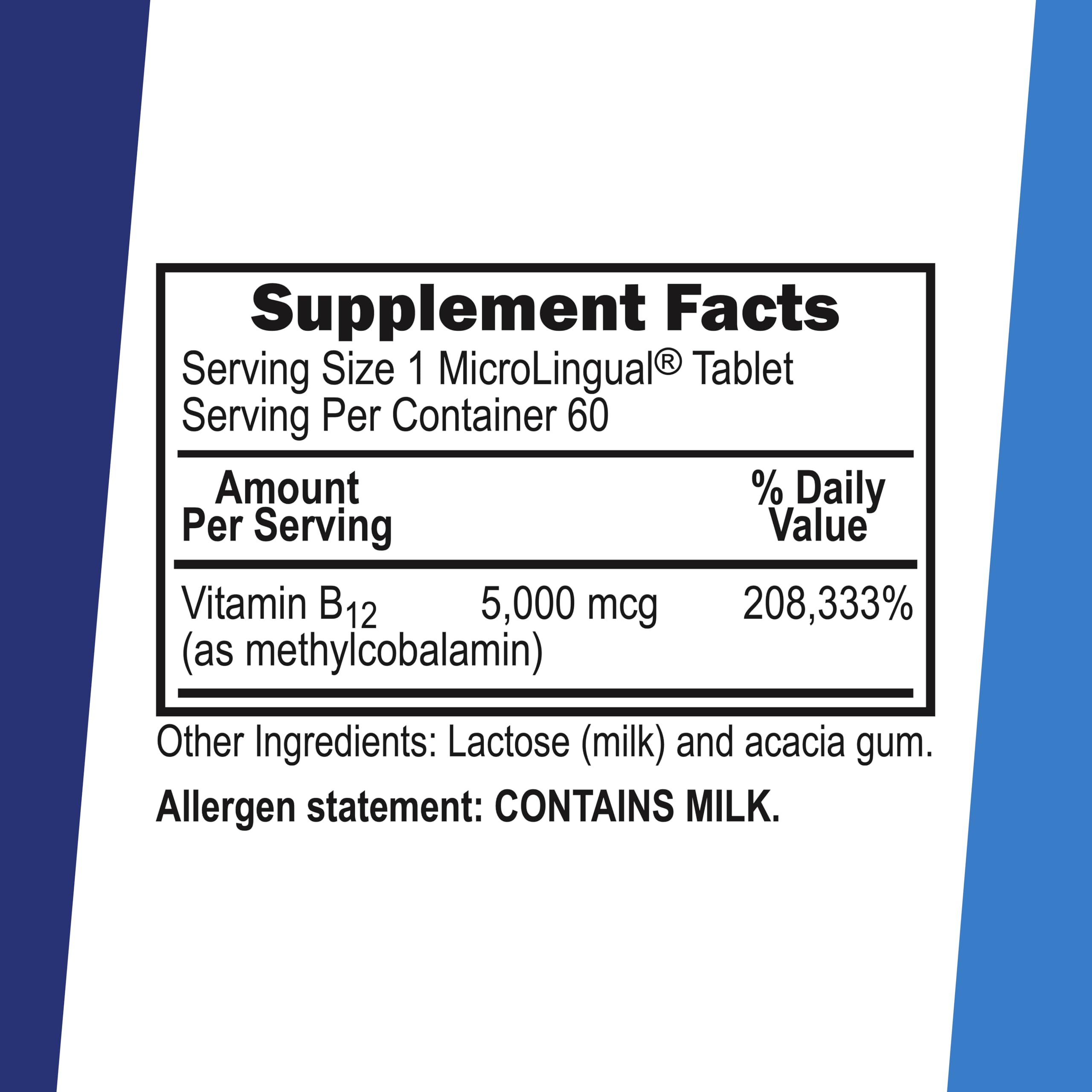 Superior Source No Shot Methylcobalamin B-12 5000 mcg - Vitamin B-12 to Support Energy Production, Brain Health & Overall Wellness - Sublingual Tablets for Fast Absorption - 60 Dissolving Tablets