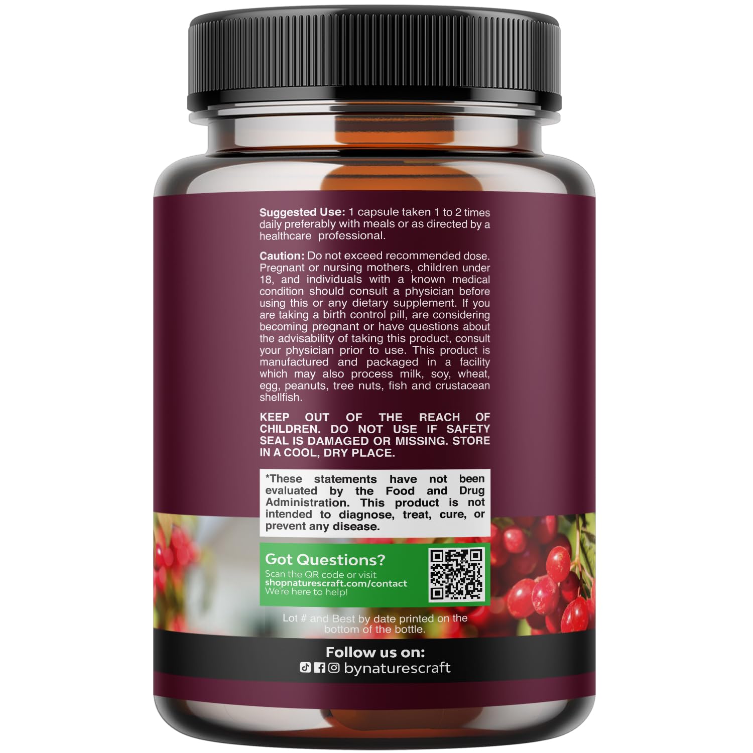 Advanced Kidney Support Supplement - Kidney Cleanse Detox & Repair Cranberry Extract Capsules with Uva Ursi, Stinging Nettle & Astragalus for Kidney Health - Urinary Tract Health - 60 Count