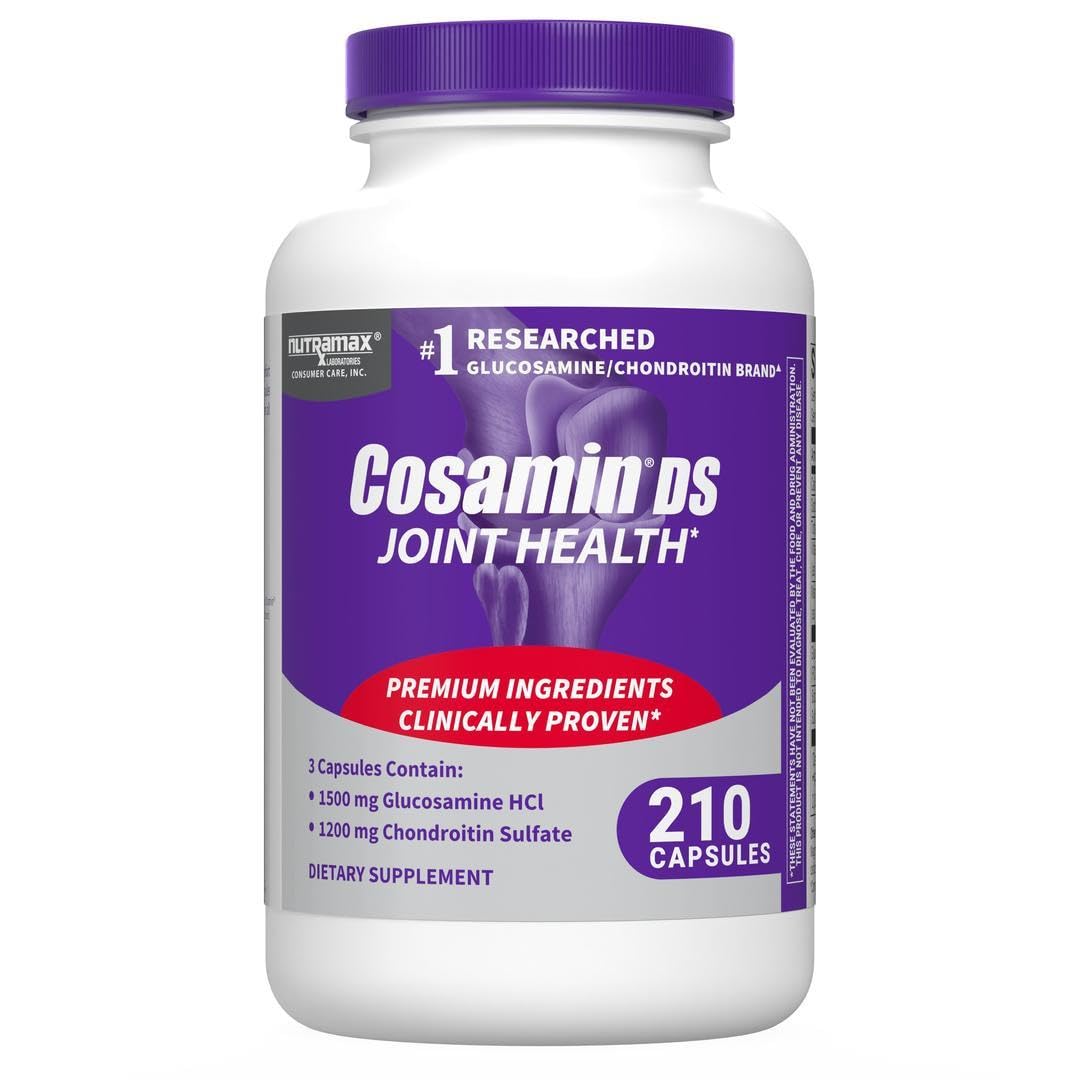 Nutramax Laboratories Cosamin® DS Joint Health Supplement with Glucosamine & Chondroitin for Adult Men & Women, Joint Supplement, 210 Capsules