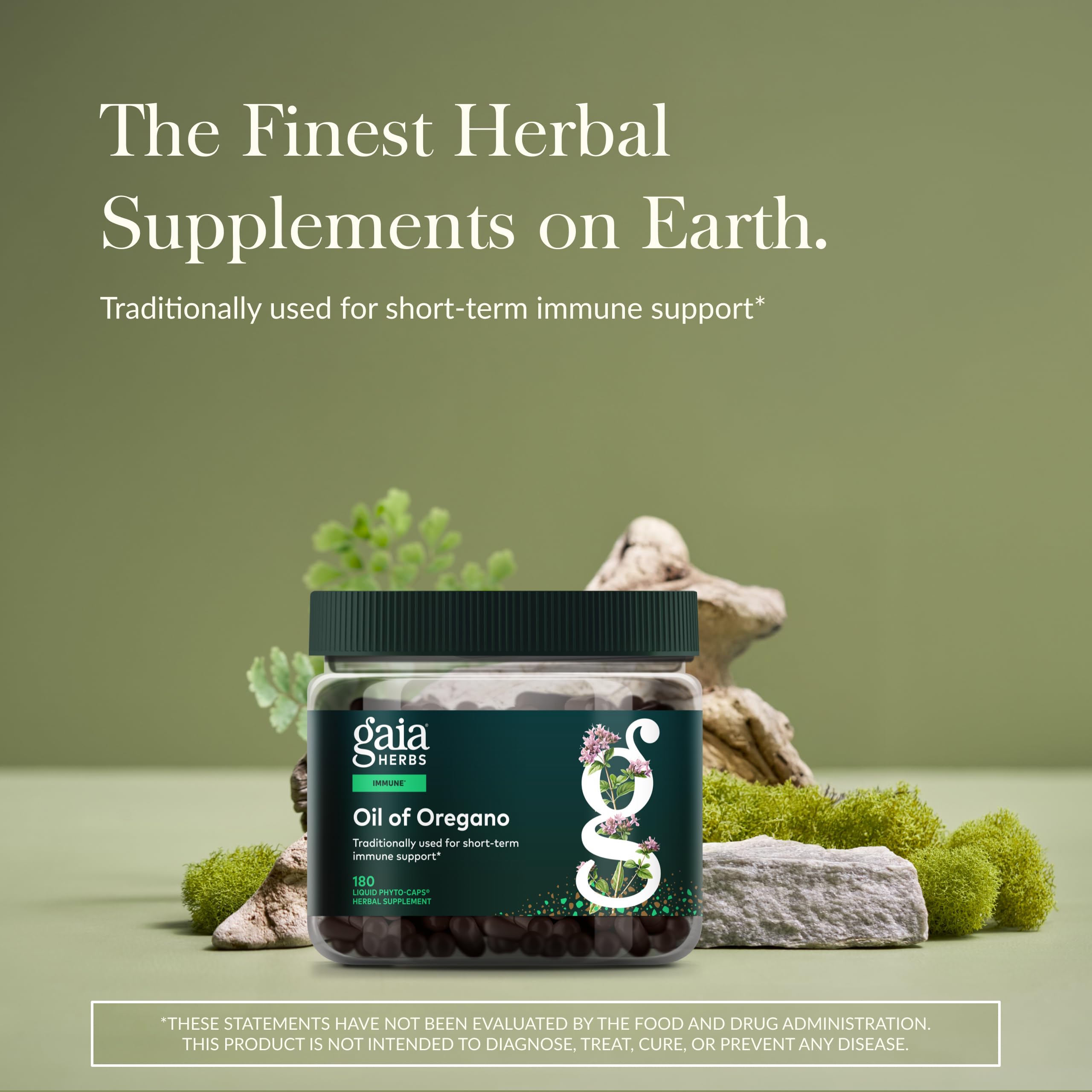 Gaia Herbs Oil of Oregano - Immune & Antioxidant Support Supplement - with Oregano Oil, Carvacrol & Thymol* - 180 Vegan Liquid Phyto-Caps (180 Servings)