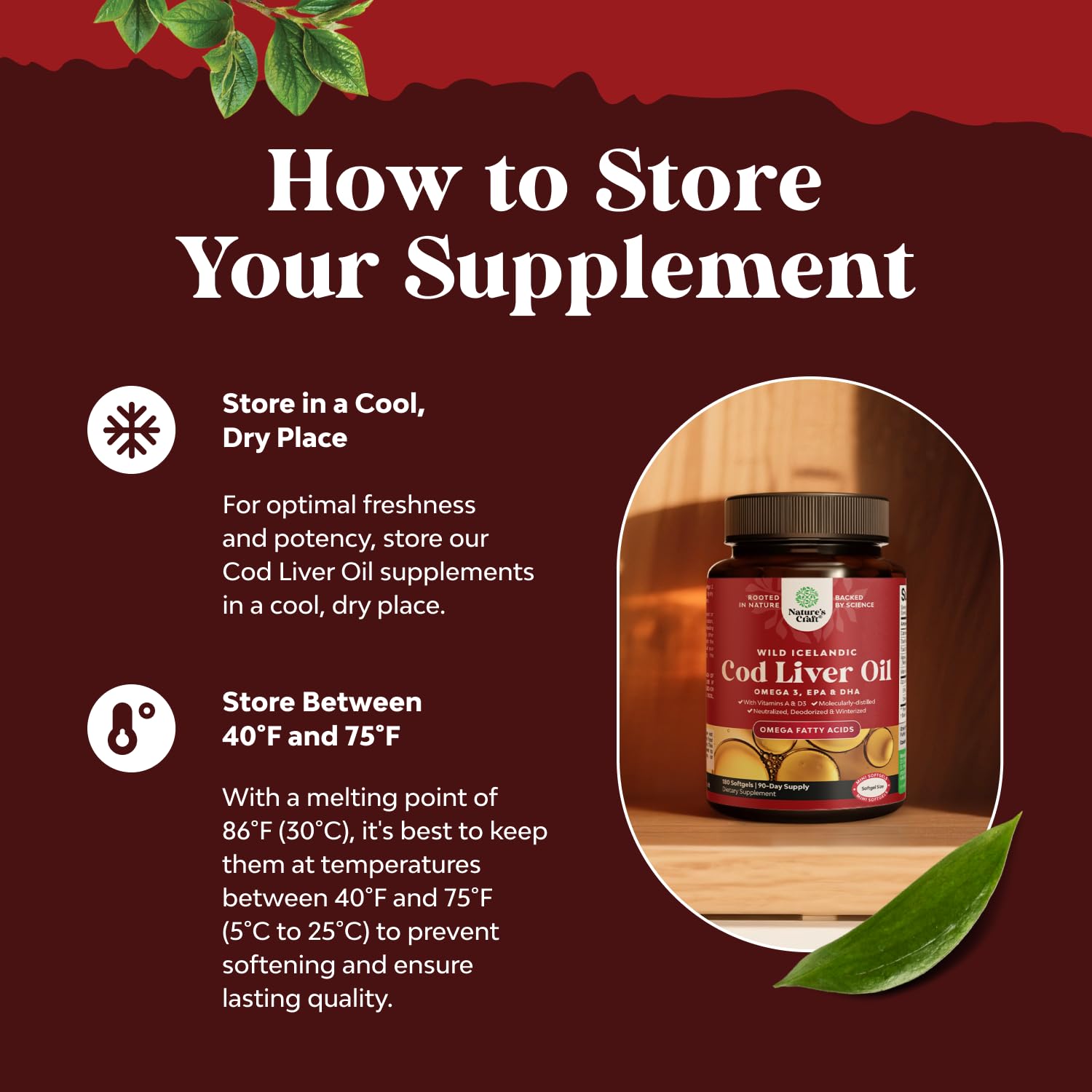 Icelandic Wild Caught Cod Liver Oil Softgels - Fish Omega 3, EPA, DHA, Vitamin D & A, 1000mg Per Serving - Burpless Capsules for Heart, Joint, Brain & Immune Support - 100 Count