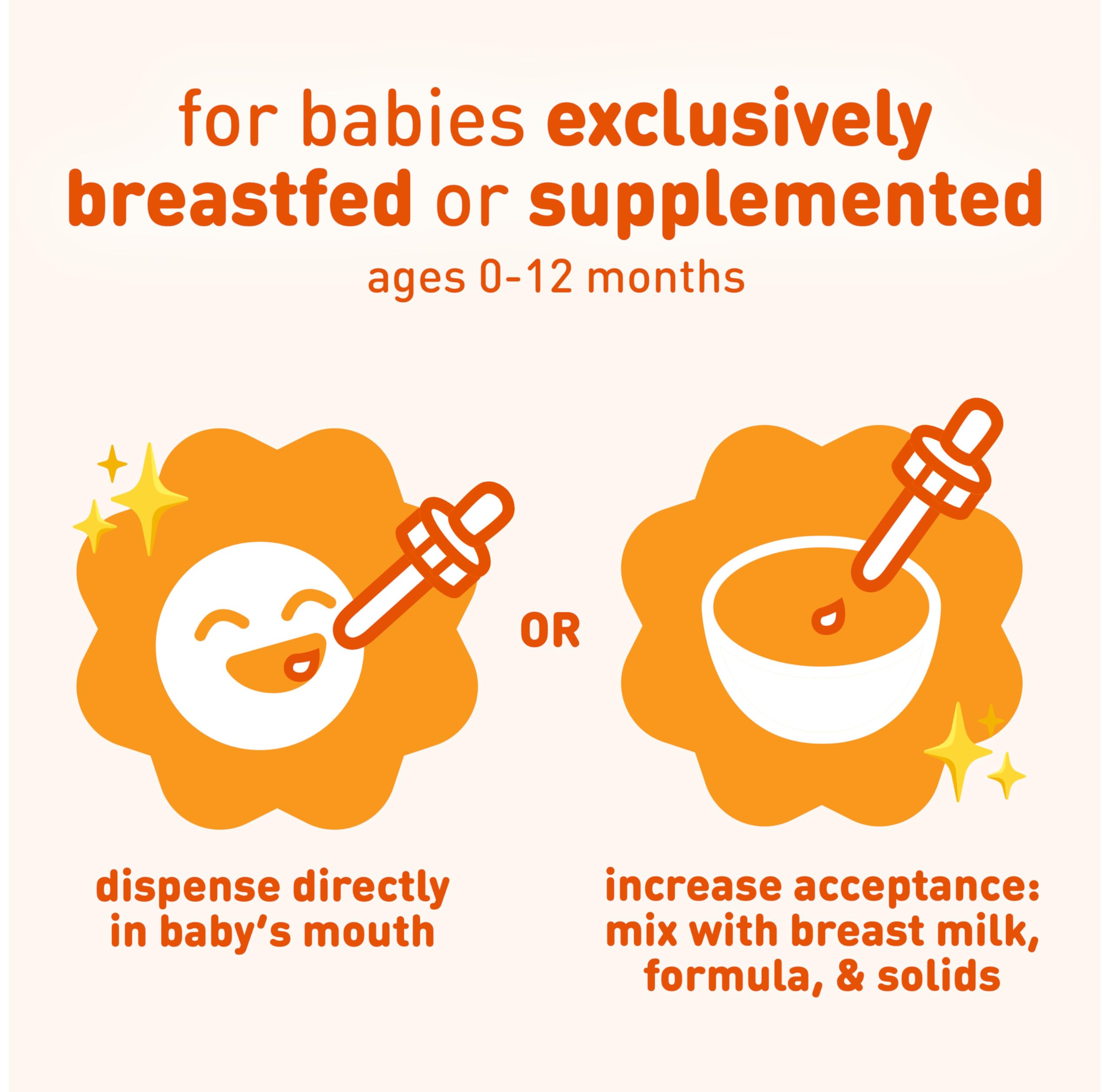 Enfamil Baby Vitamin D-Vi-Sol Vitamin D Liquid Supplement Drops for Infants, Supporting Strong Teeth & Bones in Newborn Babies, Easy-to-Use, Gluten-Free, 50 mL Dropper Bottle, Pack of 3