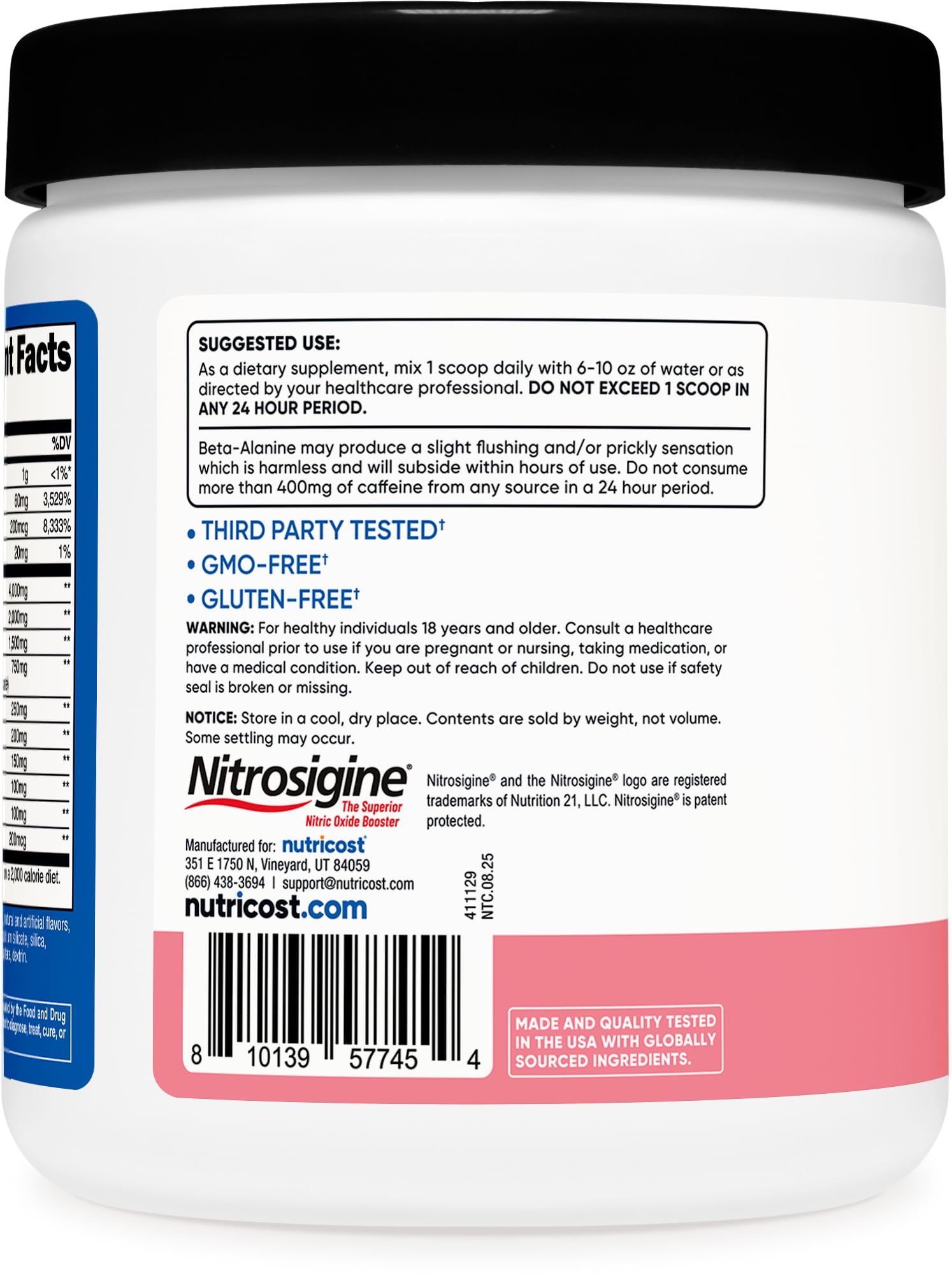 Nutricost Pre-Workout Powder (Watermelon Candy) 30 Servings - GMO-Free, Gluten-Free, Vegetarian