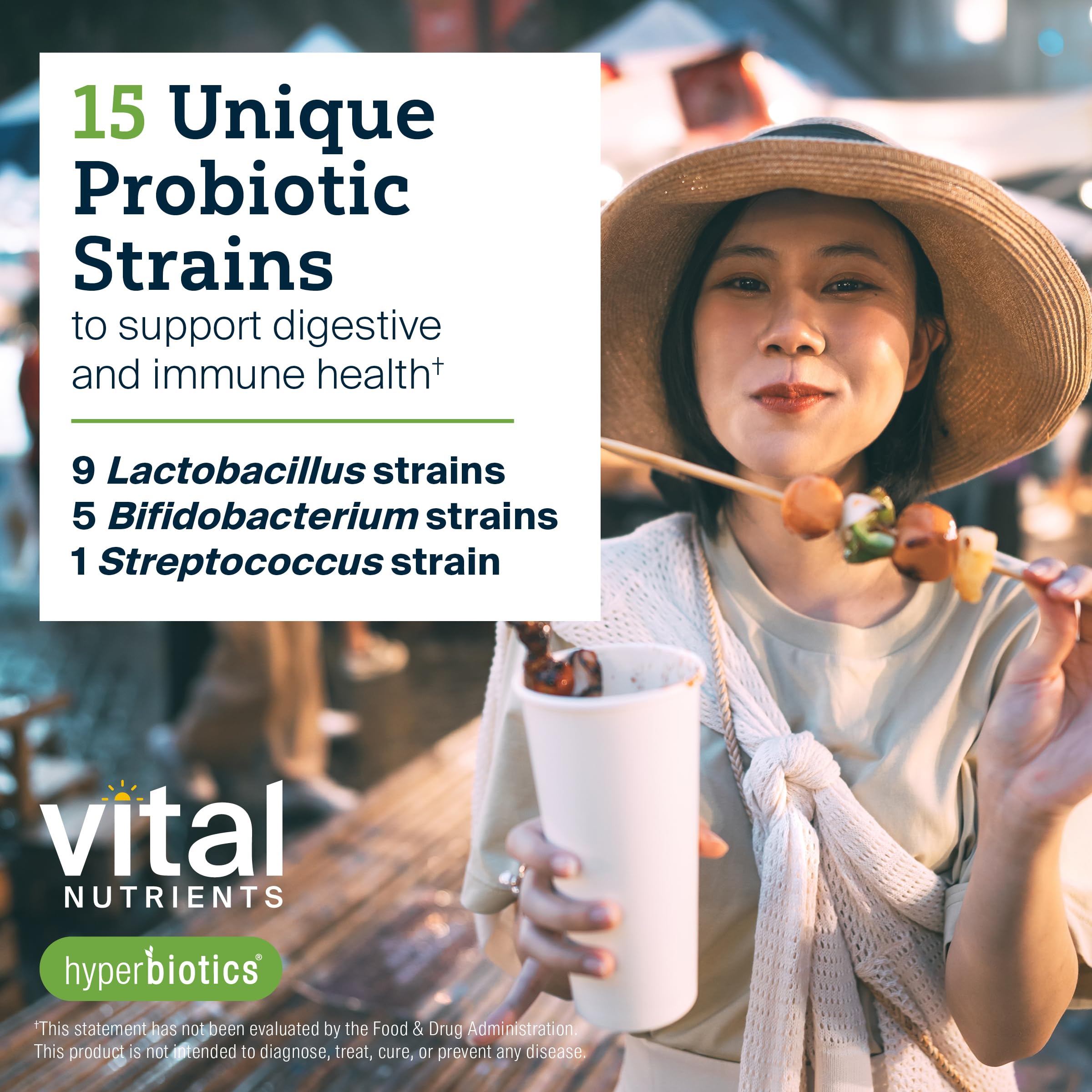Hyperbiotics Vital Nutrients Pro-15 Prebiotics and Probiotics for Women and Men | 15 Science Backed Strains | Supports Occasional Constipation, Diarrhea, Gas & Bloating | 30 Vegan Time Release Pearls