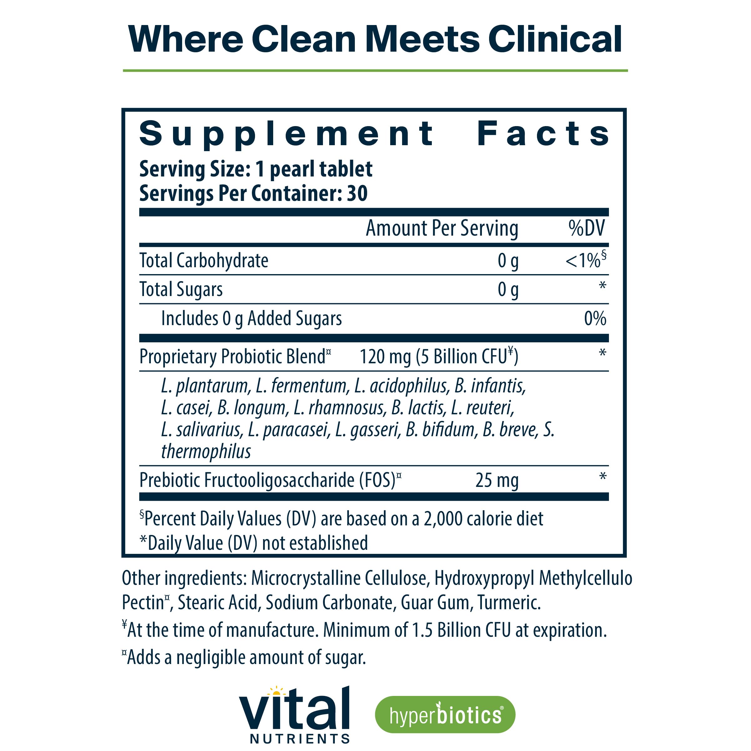 Hyperbiotics Vital Nutrients Pro-15 Prebiotics and Probiotics for Women and Men | 15 Science Backed Strains | Supports Occasional Constipation, Diarrhea, Gas & Bloating | 30 Vegan Time Release Pearls